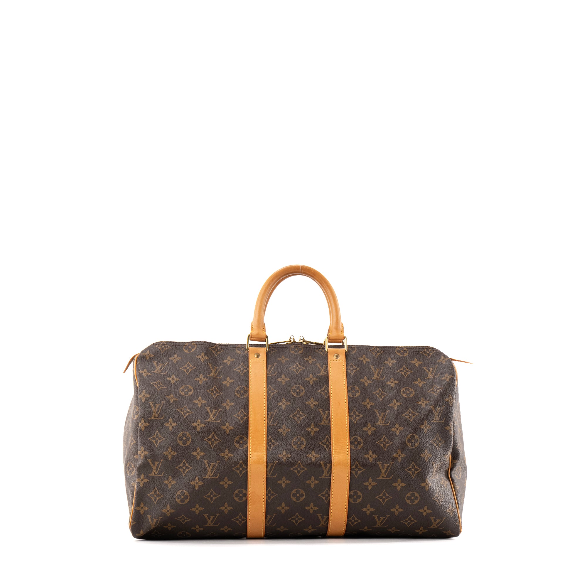 LOUIS VUITTON - Sac de voyage Keepall 45 Louis Vuitton en toile enduite monogrammée vintage