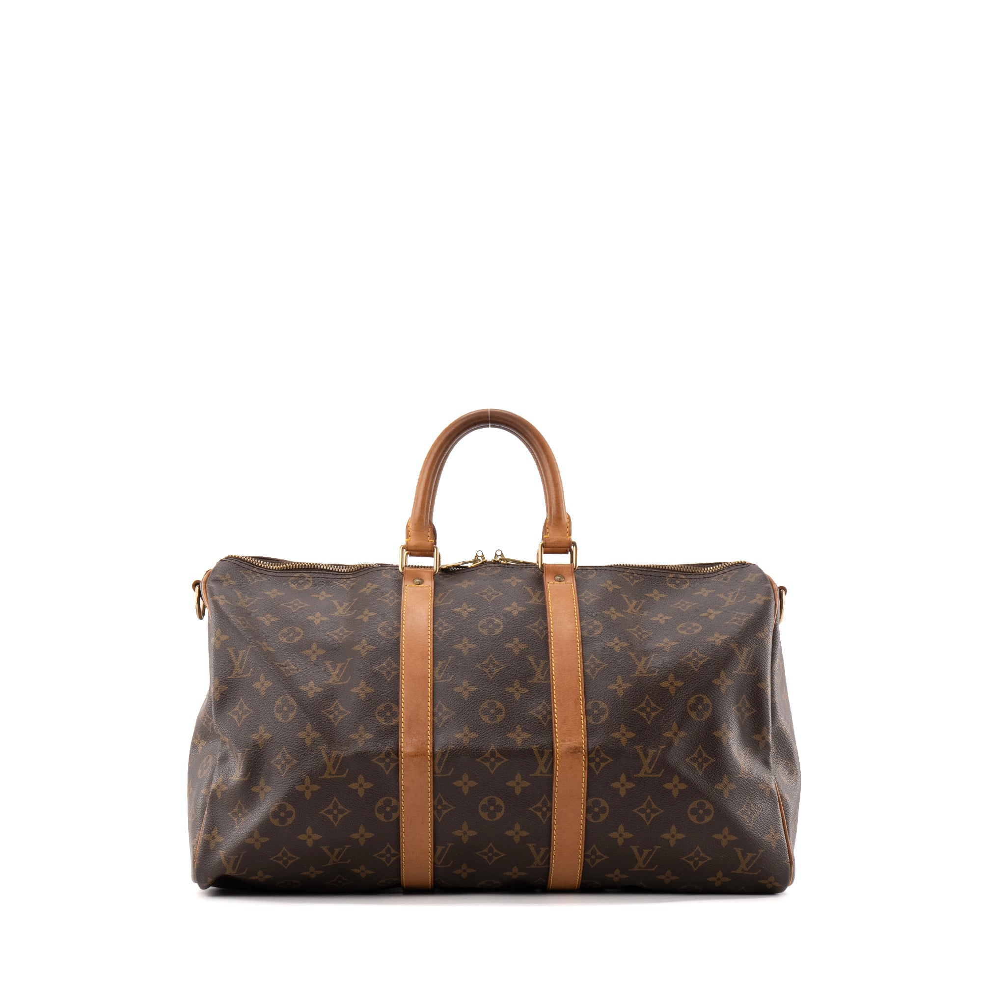 LOUIS VUITTON - Sac de voyage Keepall 45 Louis Vuitton en toile enduite monogrammée vintage