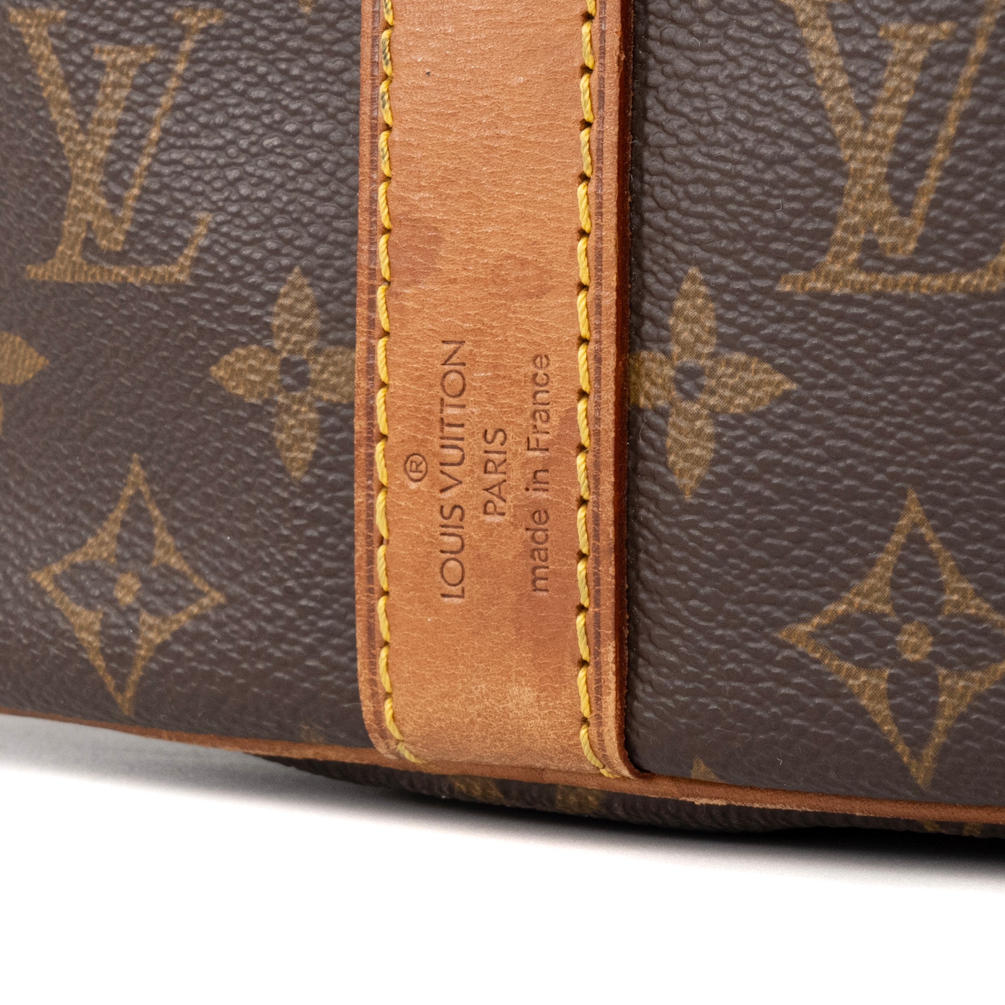 LOUIS VUITTON - Sac de voyage Keepall 45 Louis Vuitton en toile enduite monogrammée vintage