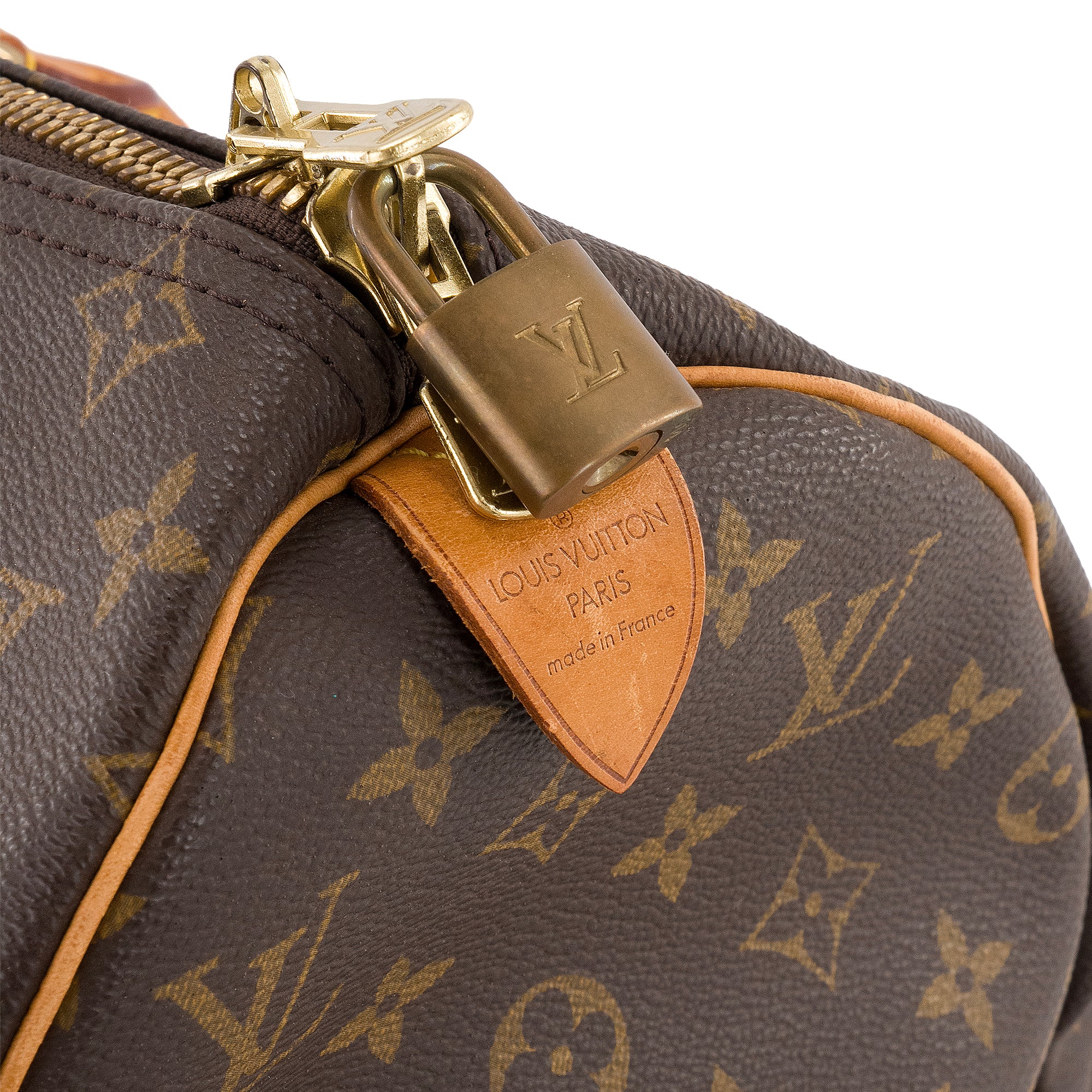 LOUIS VUITTON - Sac de voyage Keepall 45 Louis Vuitton en toile enduite monogrammée vintage