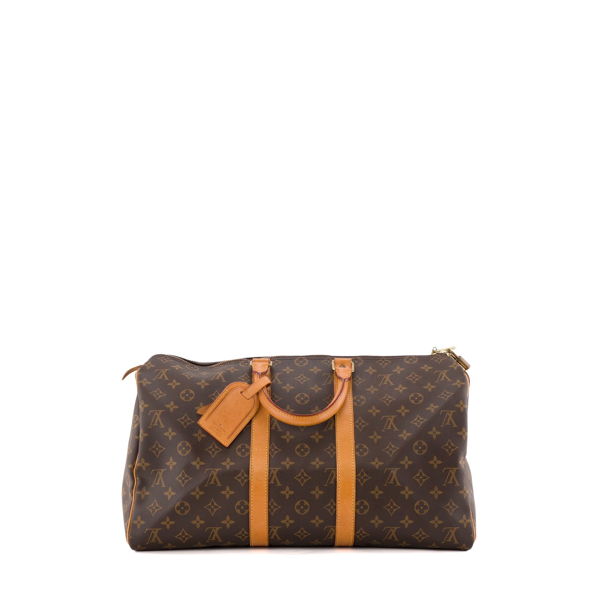 LOUIS VUITTON - Sac de voyage Keepall 45 Louis Vuitton en toile enduite monogrammée vintage