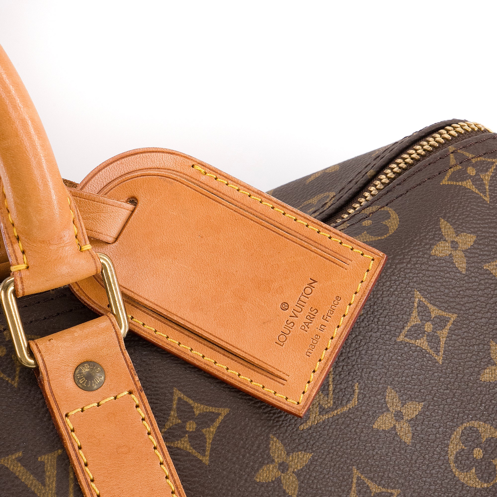 LOUIS VUITTON - Sac de voyage Keepall 45 Louis Vuitton en toile enduite monogrammée vintage