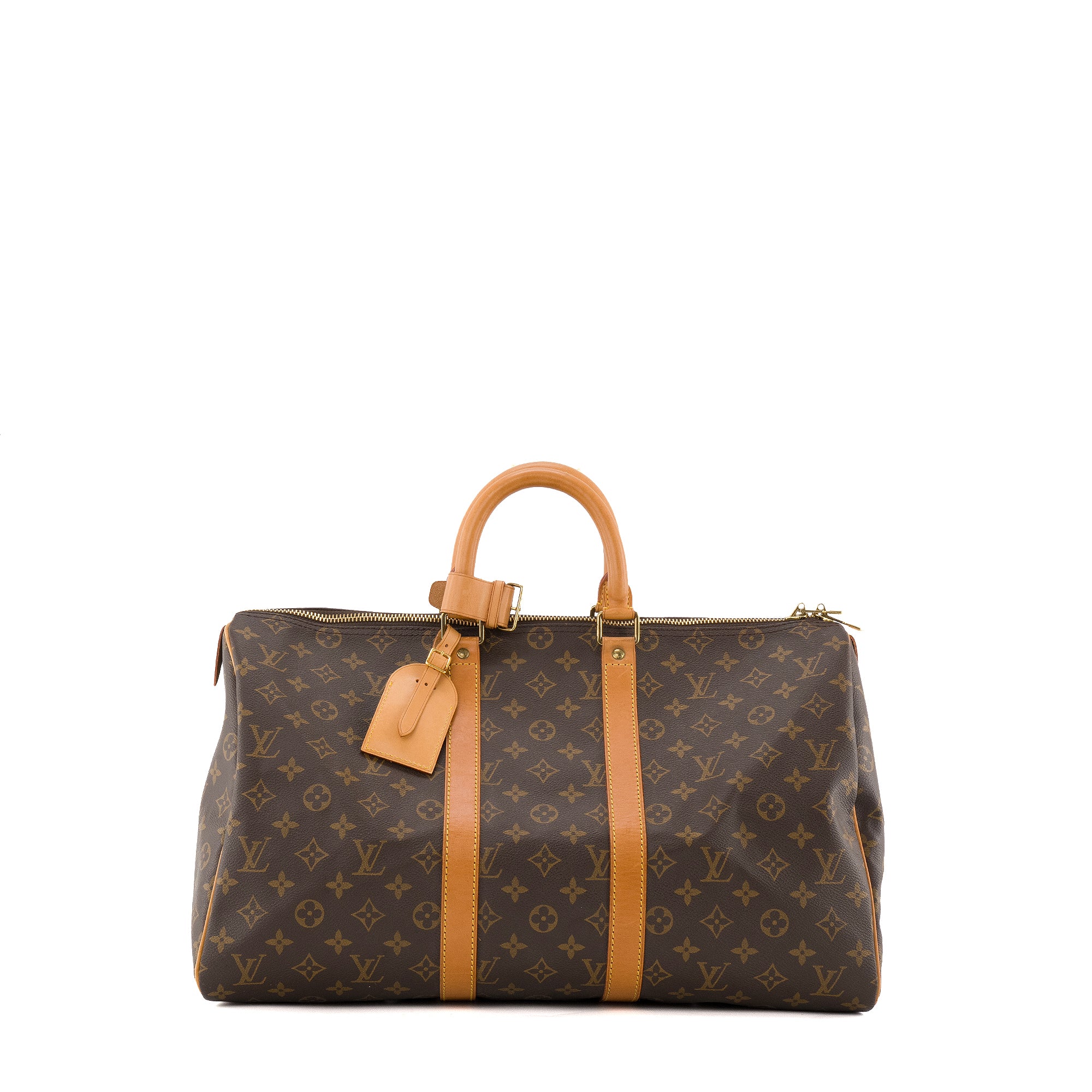 LOUIS VUITTON - Sac de voyage Keepall 45 Louis Vuitton en toile enduite monogrammée vintage