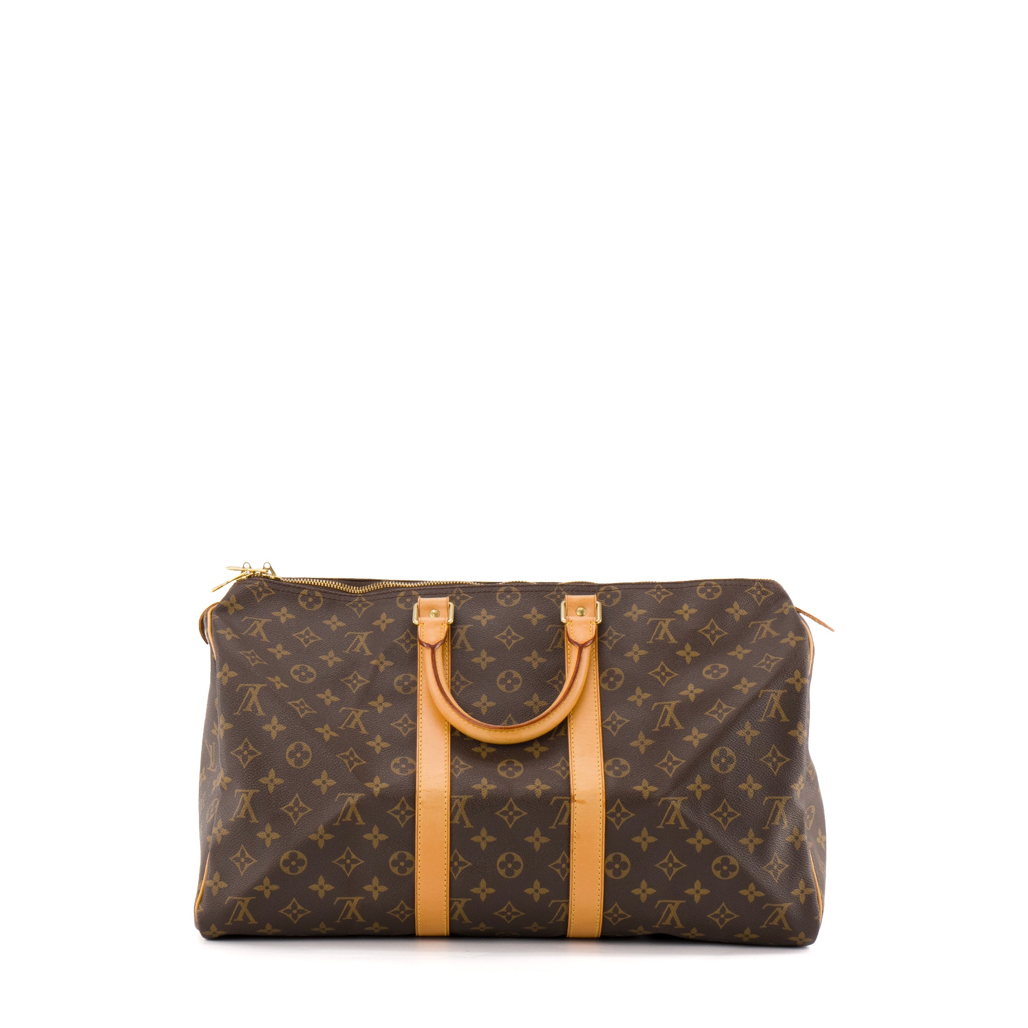 LOUIS VUITTON - Sac de voyage Keepall 45 Louis Vuitton en toile enduite monogrammée vintage