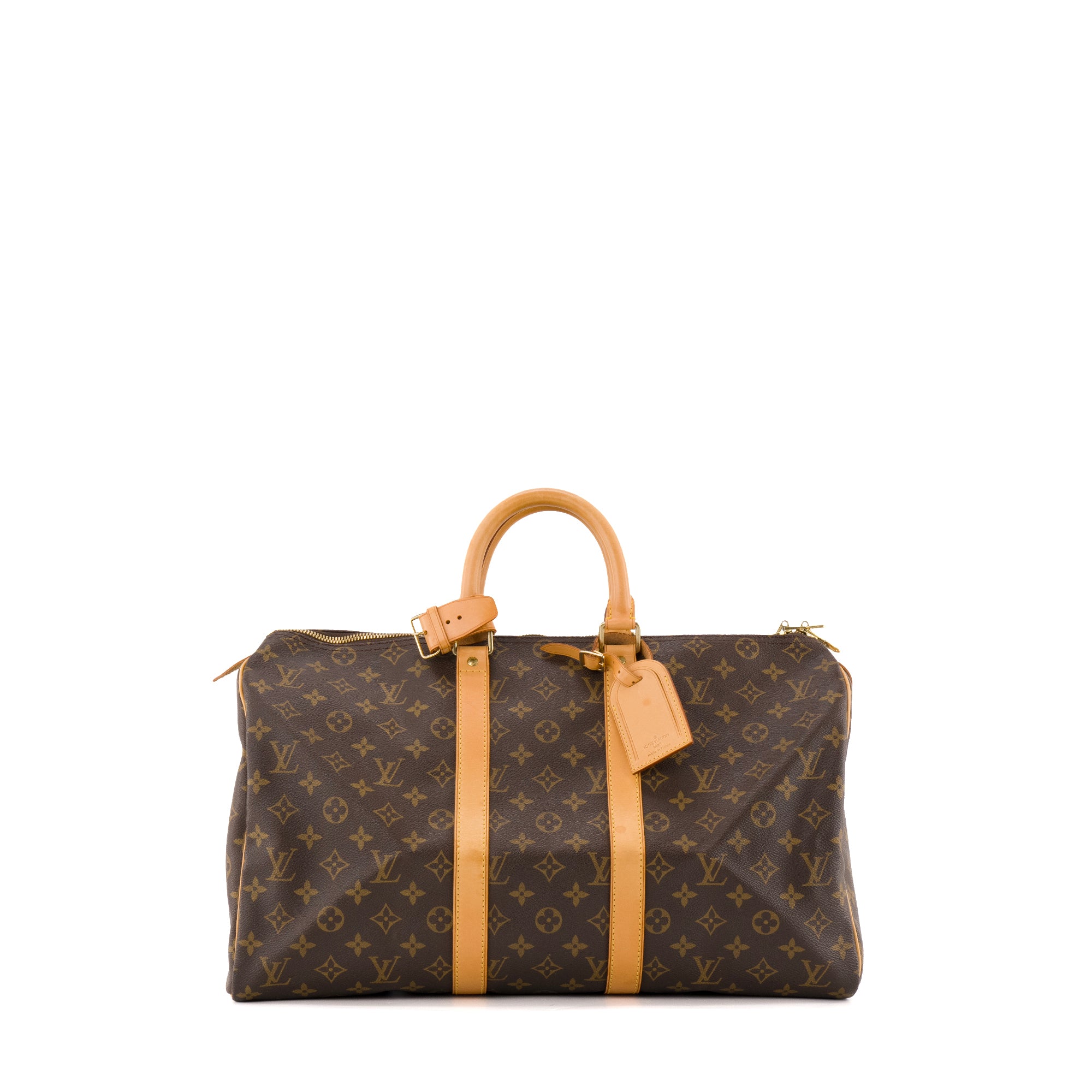 LOUIS VUITTON - Sac de voyage Keepall 45 Louis Vuitton en toile enduite monogrammée vintage