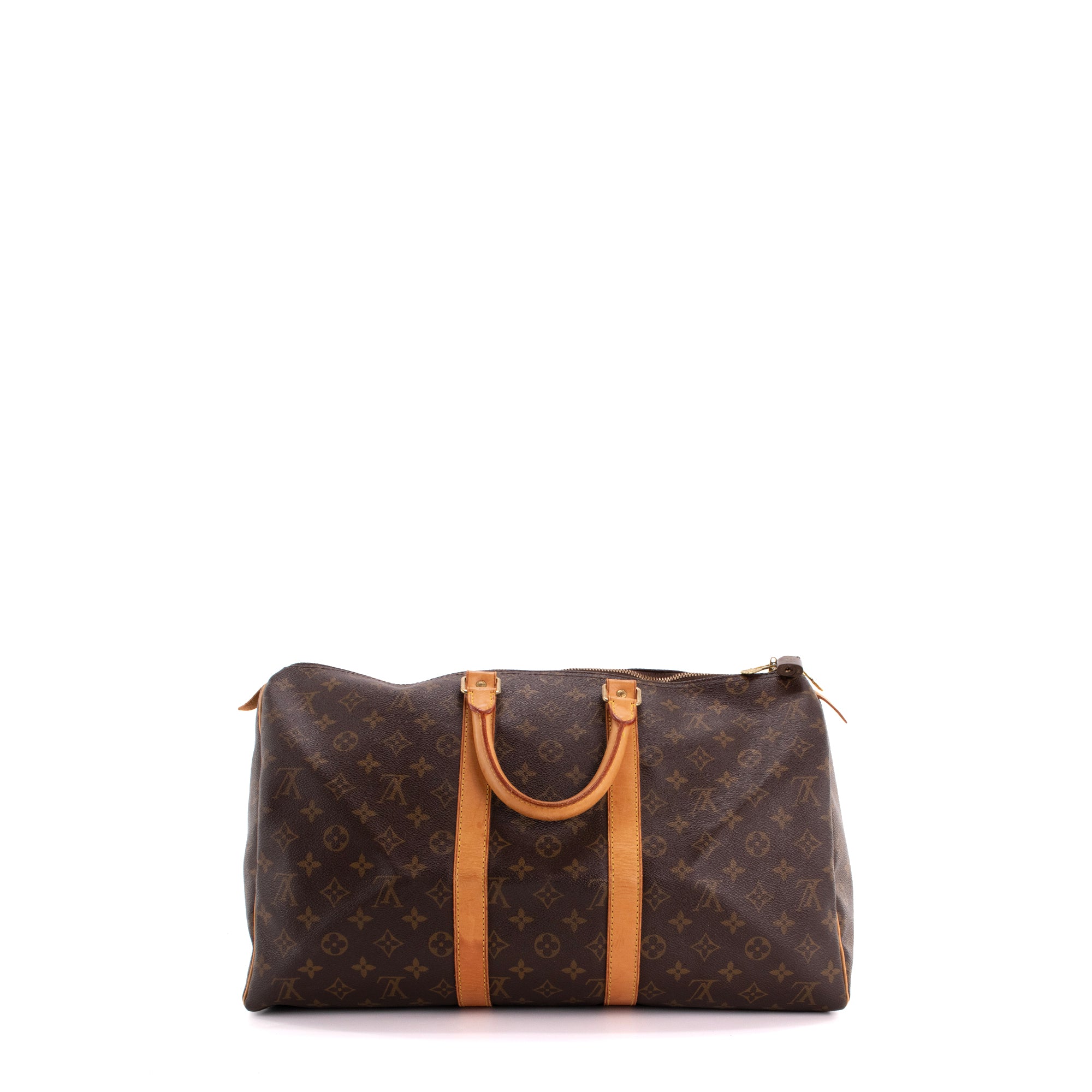 LOUIS VUITTON - Sac de voyage Keepall 45 Louis Vuitton en toile enduite monogrammée vintage