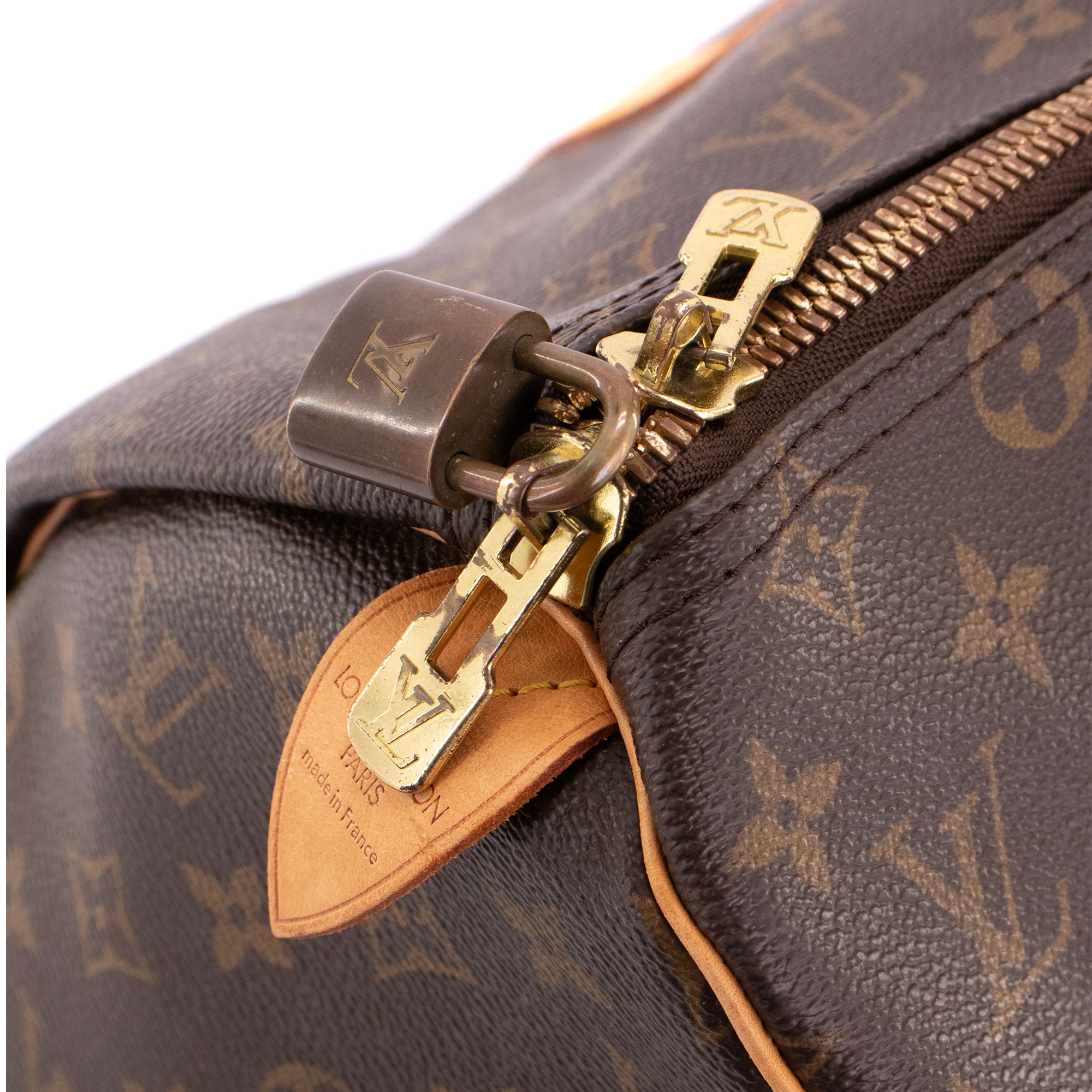 LOUIS VUITTON - Sac de voyage Keepall 45 Louis Vuitton en toile enduite monogrammée vintage