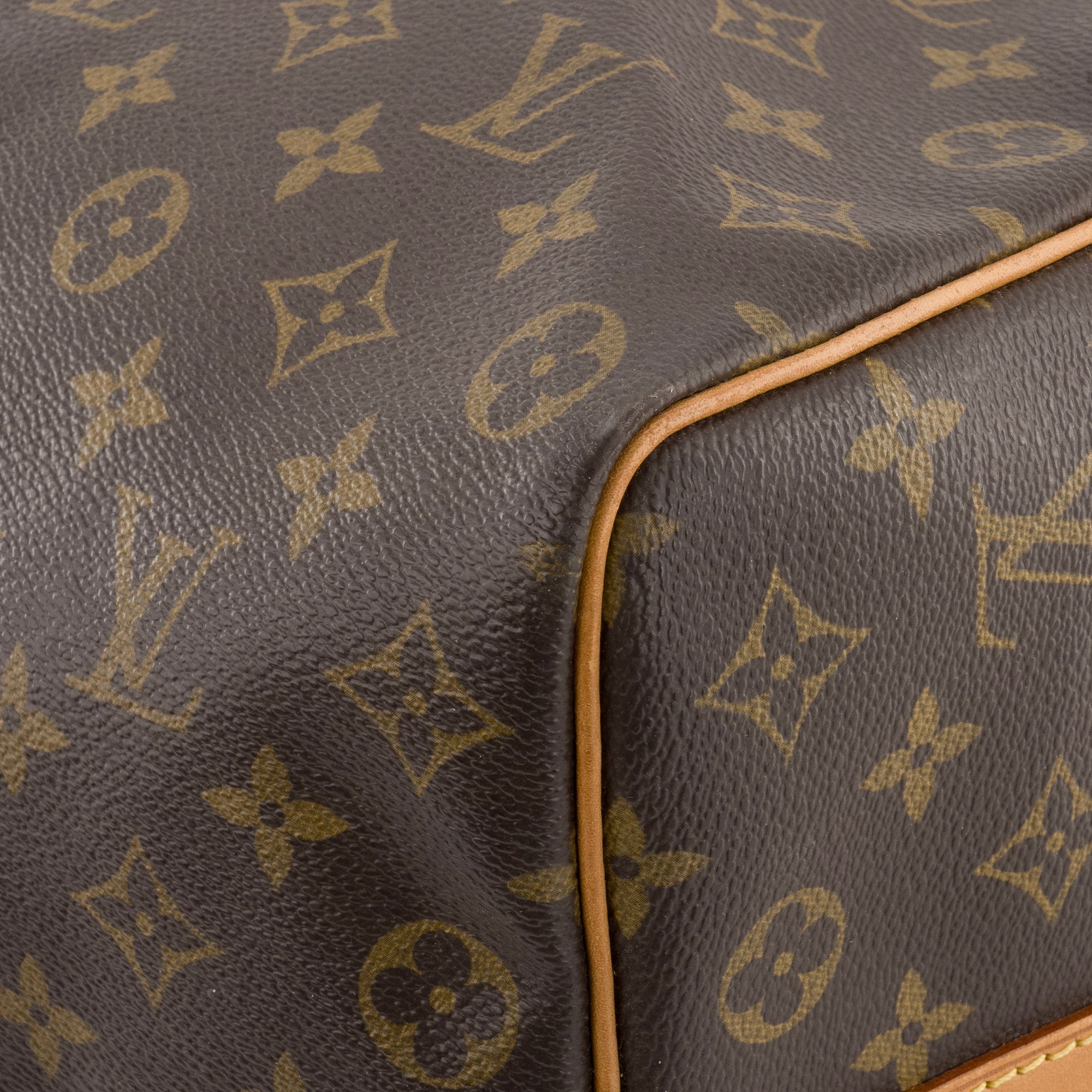 LOUIS VUITTON - Sac de voyage Keepall 50 bandoulière Louis Vuitton en toile enduite monogrammée vintage