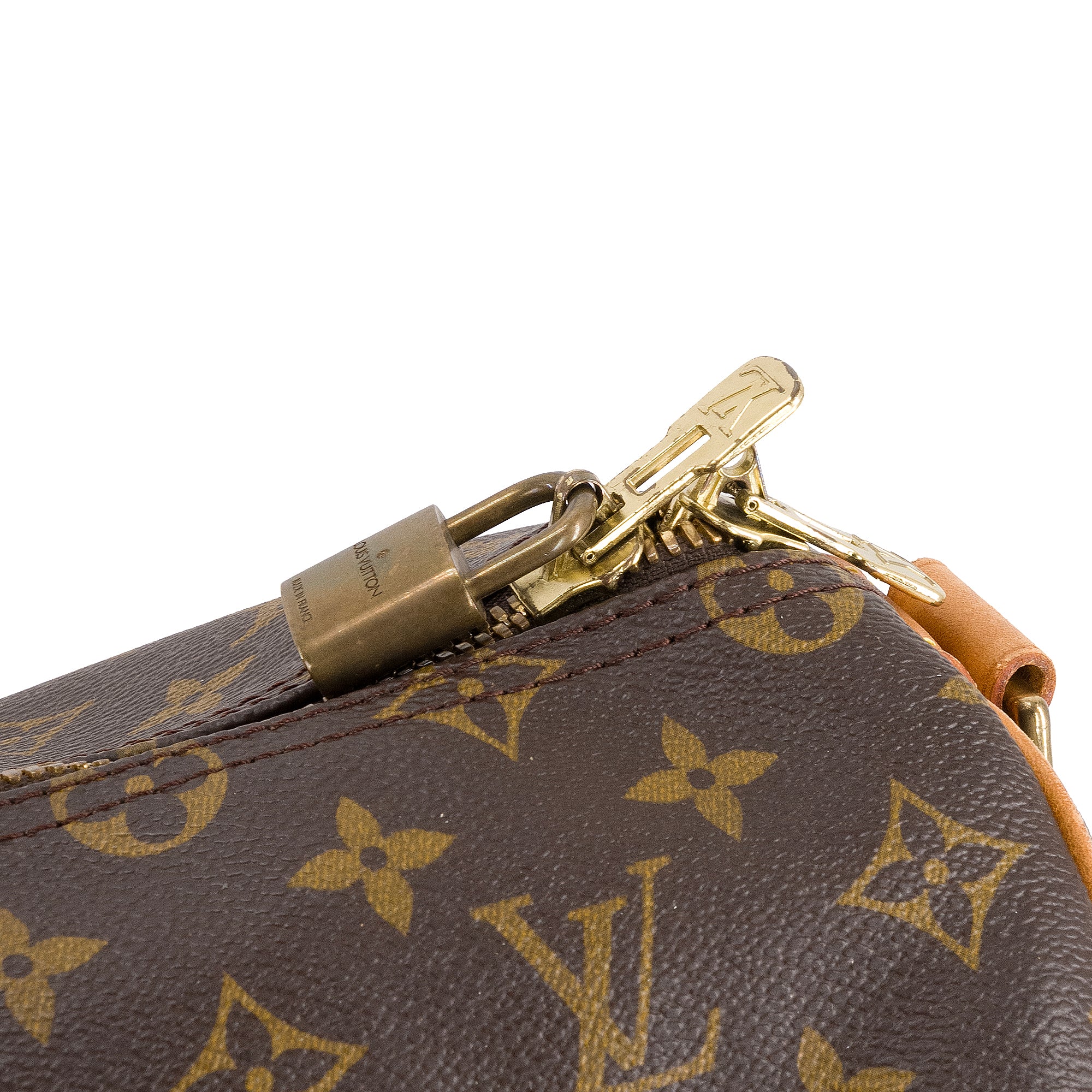 LOUIS VUITTON - Sac de voyage Keepall 50 bandoulière Louis Vuitton en toile enduite monogrammée vintage