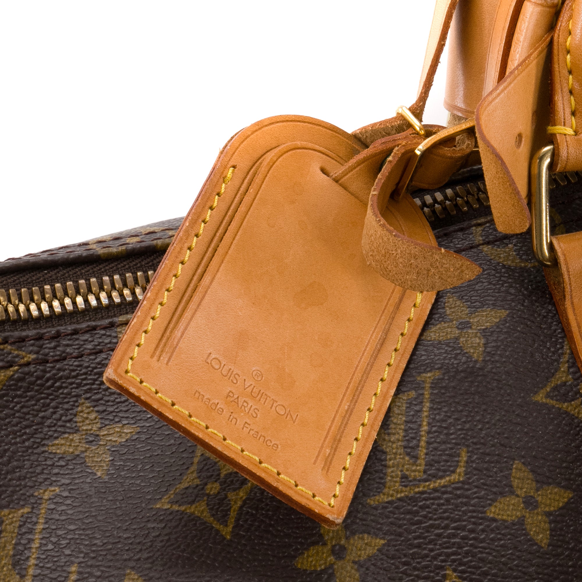 LOUIS VUITTON - Sac de voyage Keepall 50 bandoulière Louis Vuitton en toile enduite monogrammée vintage