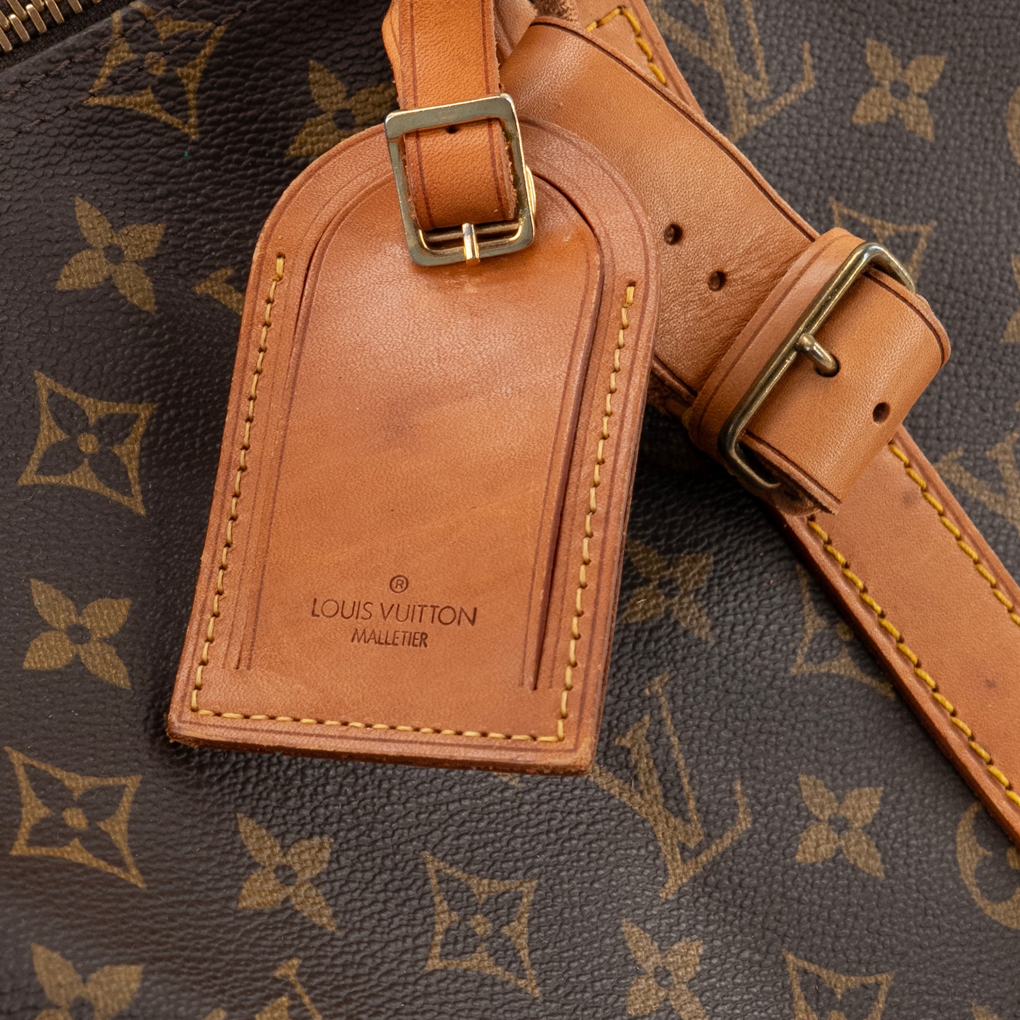 LOUIS VUITTON - Sac de voyage Keepall 50 Louis Vuitton en toile enduite monogrammée vintage