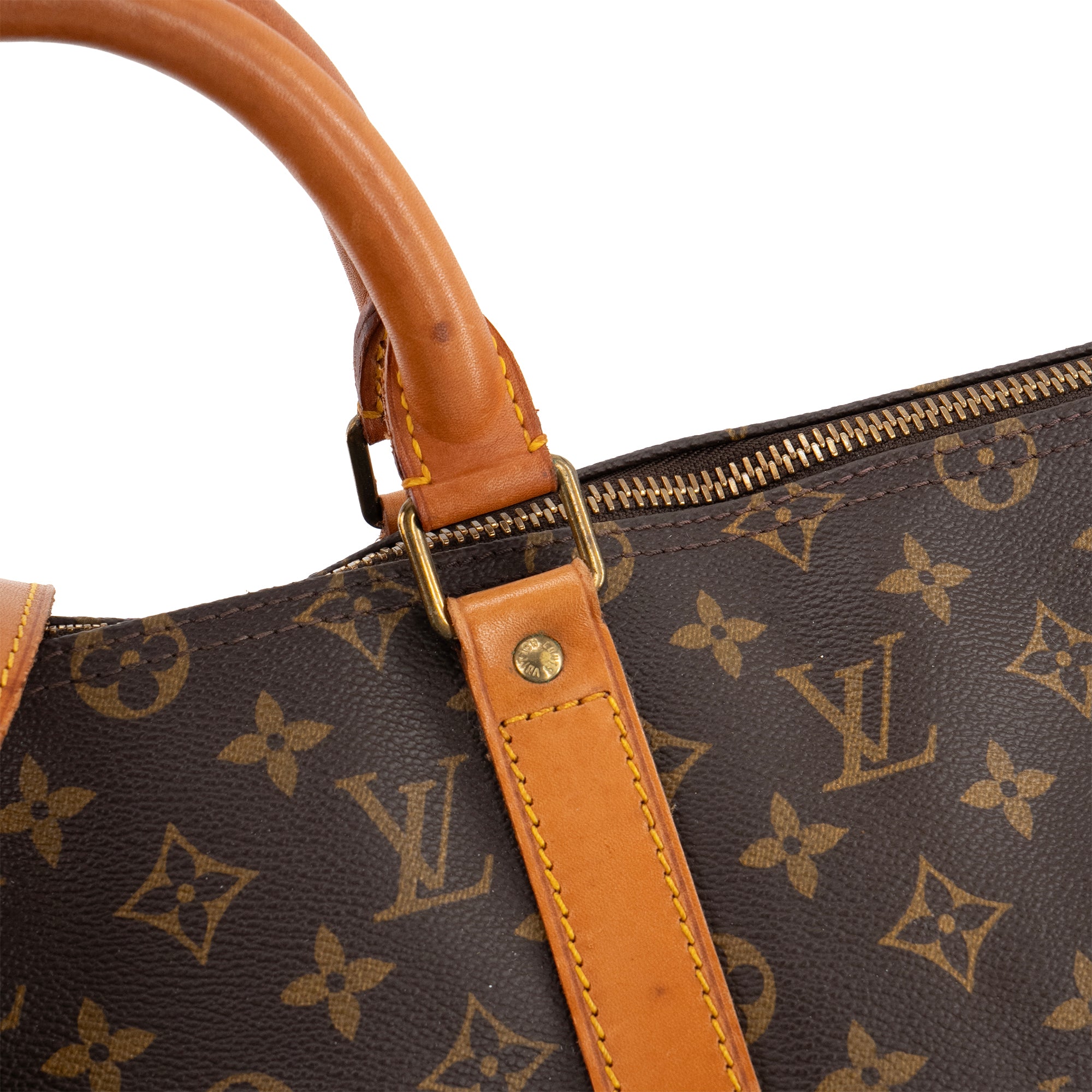 LOUIS VUITTON - Sac de voyage Keepall 50 Louis Vuitton en toile enduite monogrammée vintage