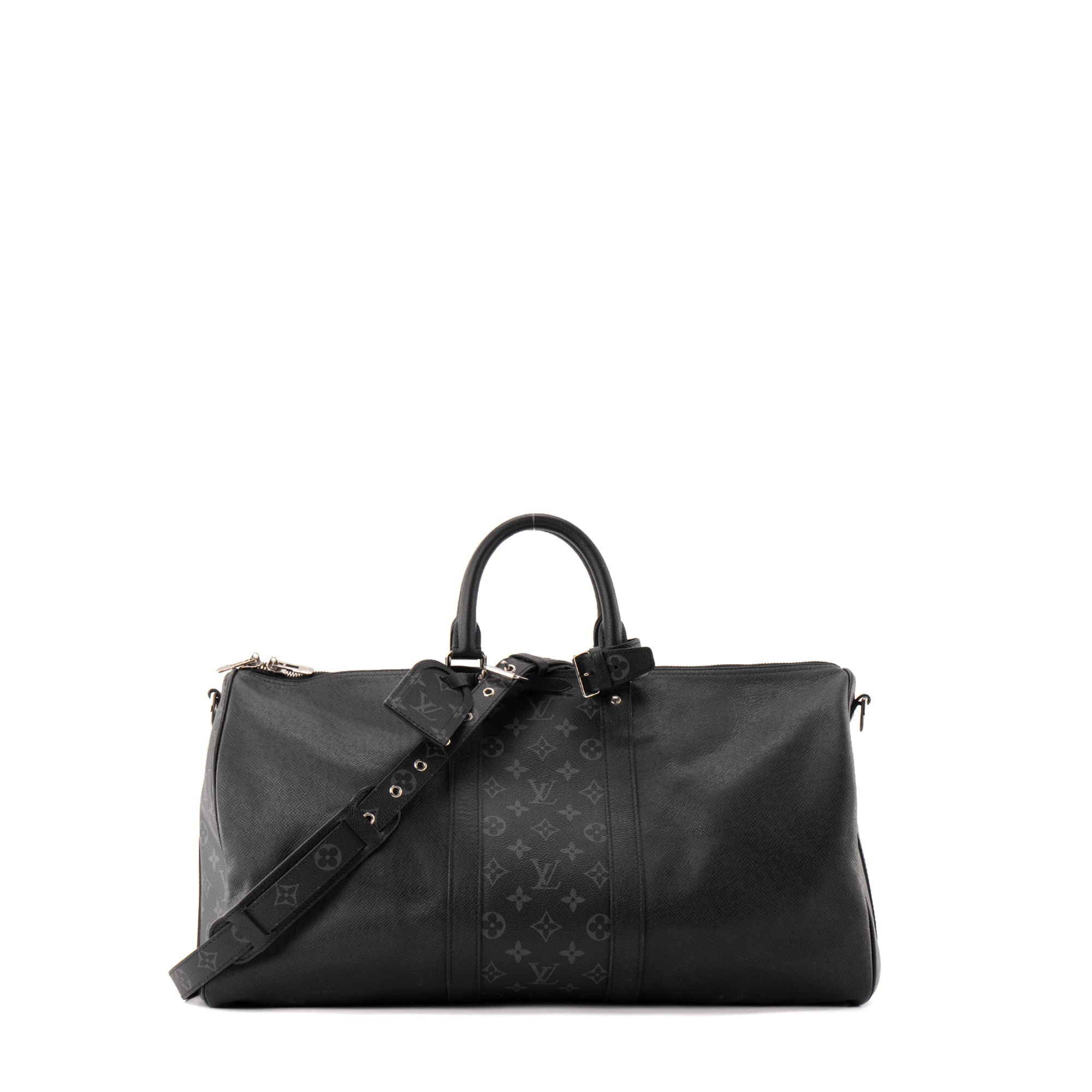 LOUIS VUITTON - Sac de voyage Keepall 50 Louis Vuitton en cuir taïgarama et toile enduite