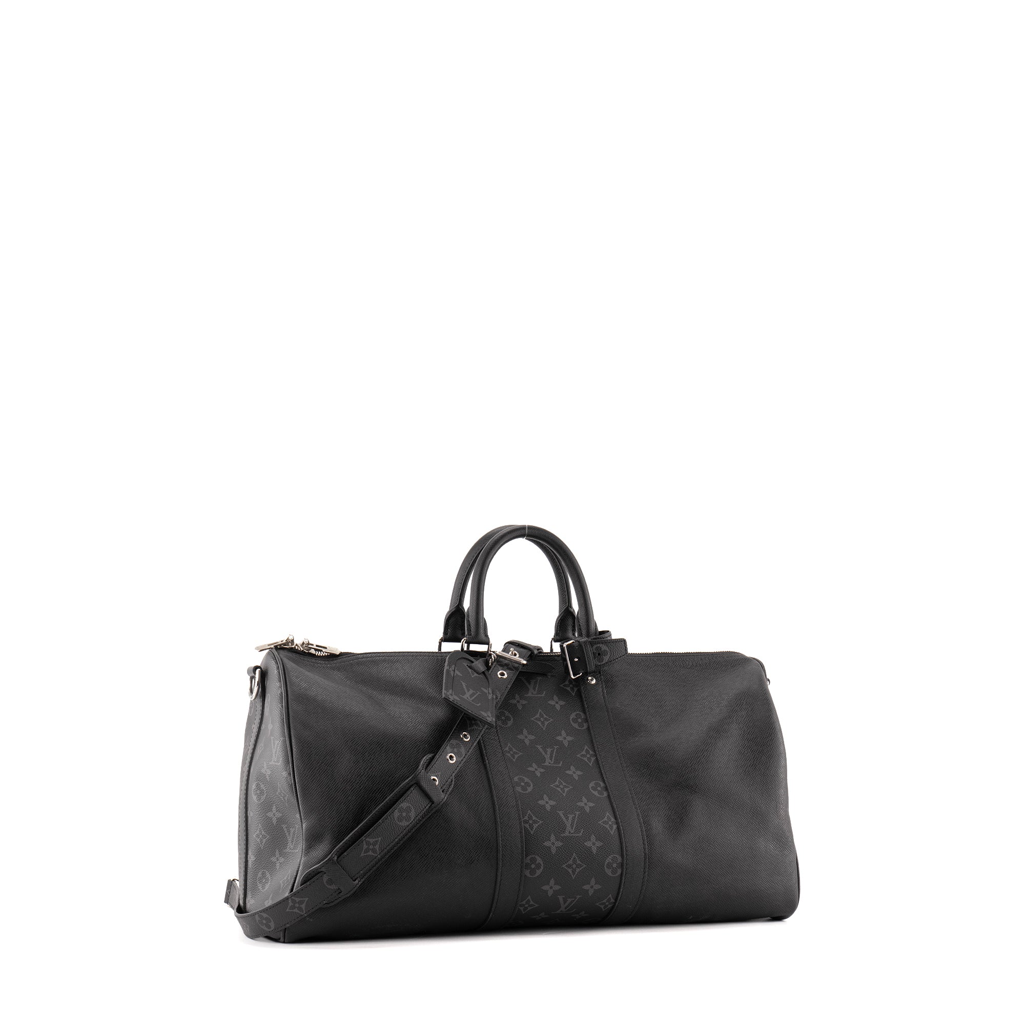 LOUIS VUITTON - Sac de voyage Keepall 50 Louis Vuitton en cuir taïgarama et toile enduite