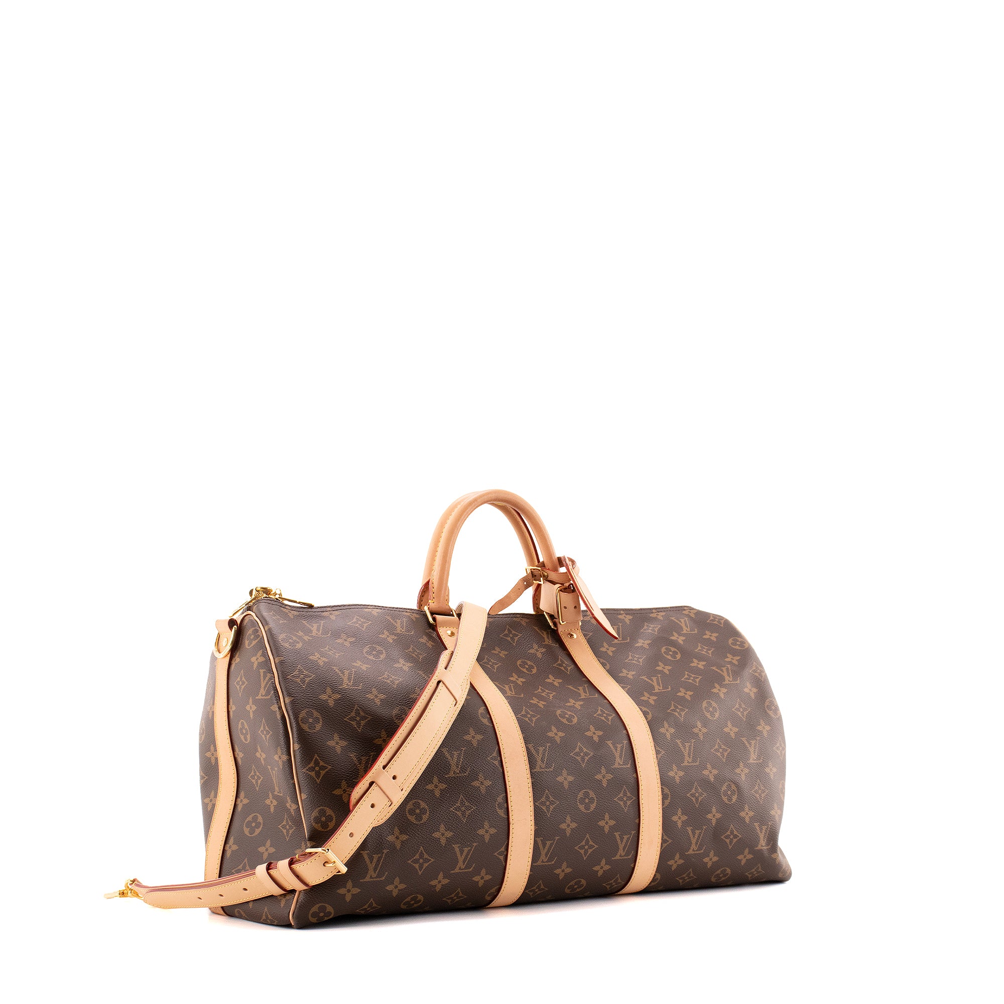 LOUIS VUITTON - Sac de voyage Keepall 50 Louis Vuitton en toile enduite monogrammée