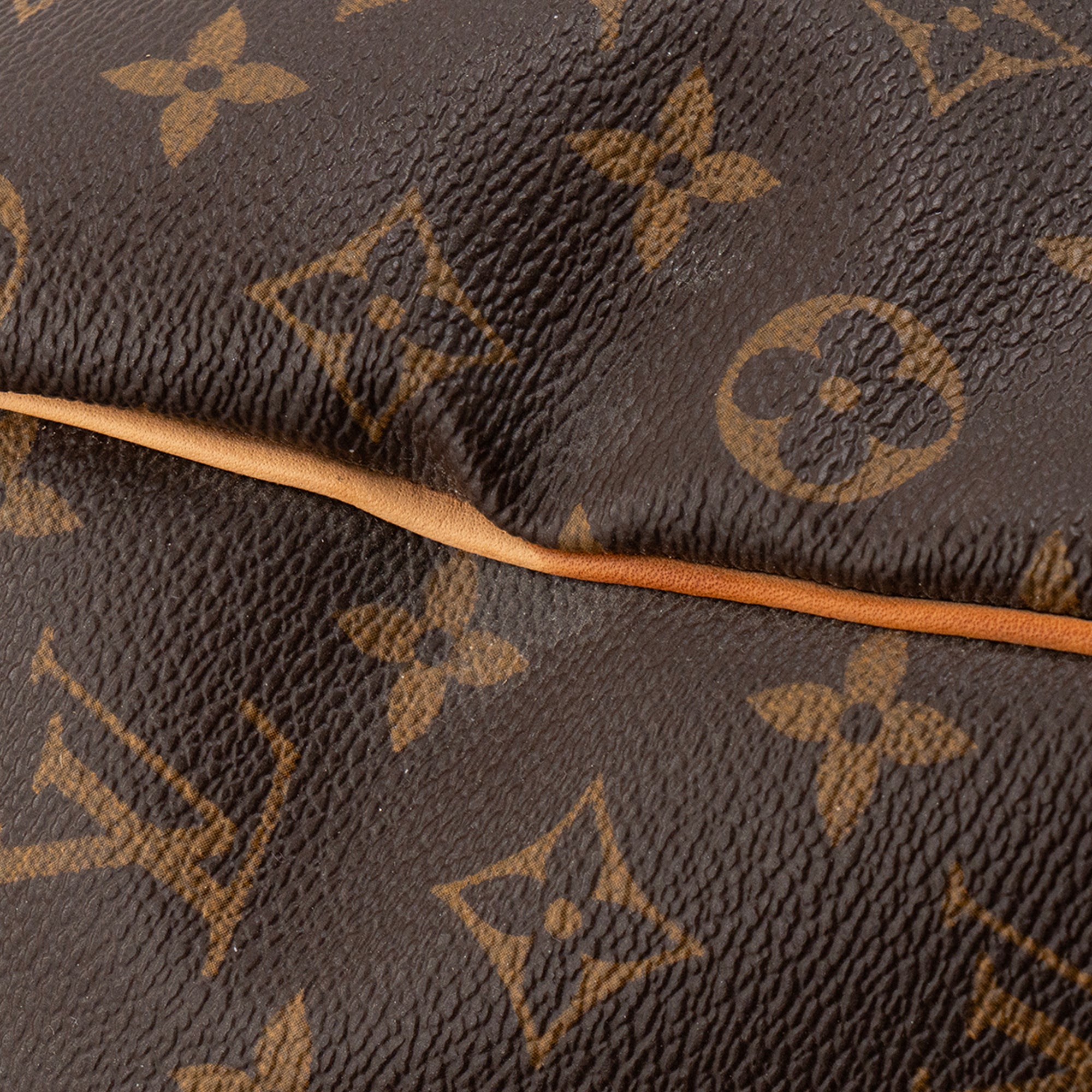LOUIS VUITTON - Sac de voyage Keepall 50 Louis Vuitton en toile enduite monogrammée marron vintage