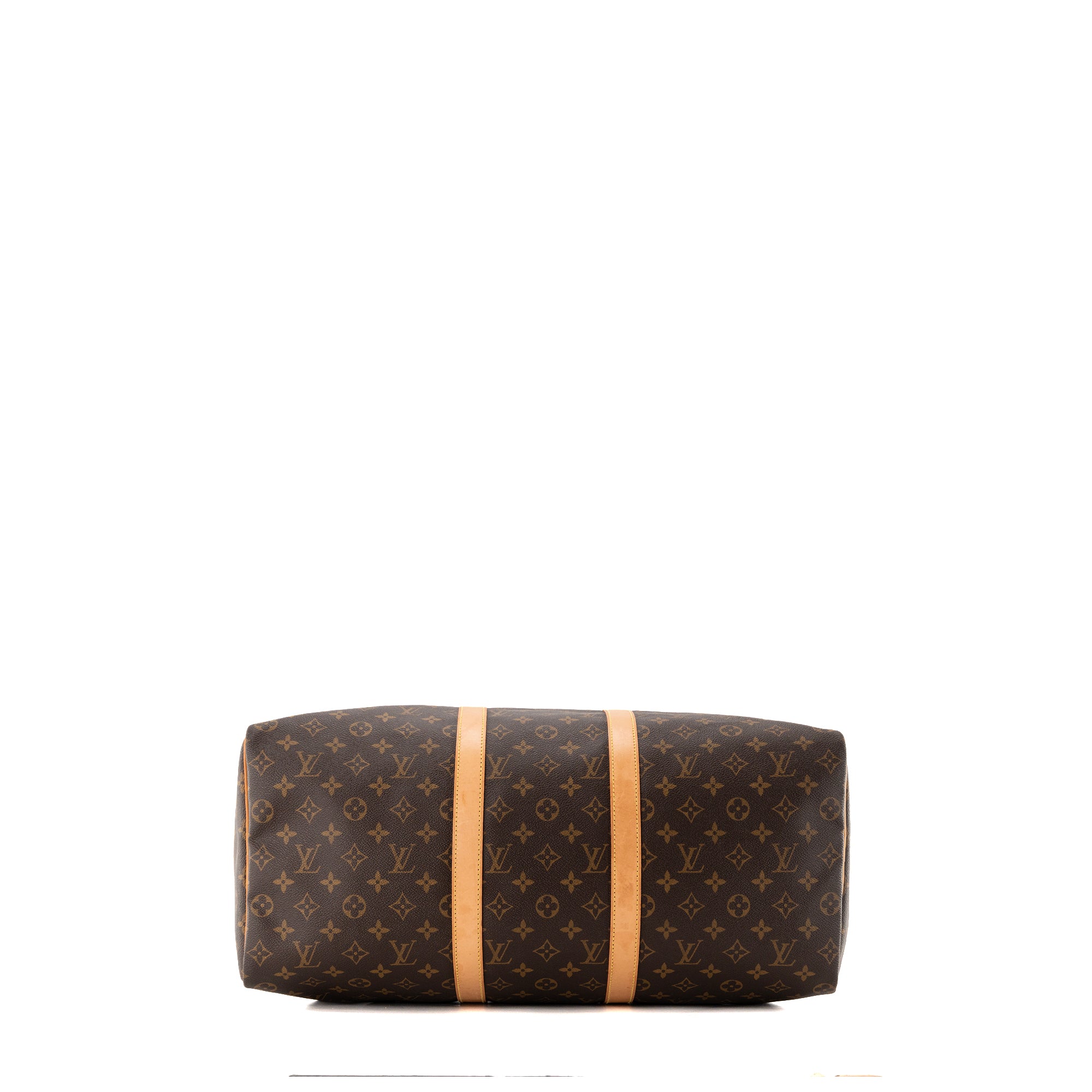LOUIS VUITTON - Sac de voyage Keepall 50 Louis Vuitton en toile enduite monogrammée marron vintage