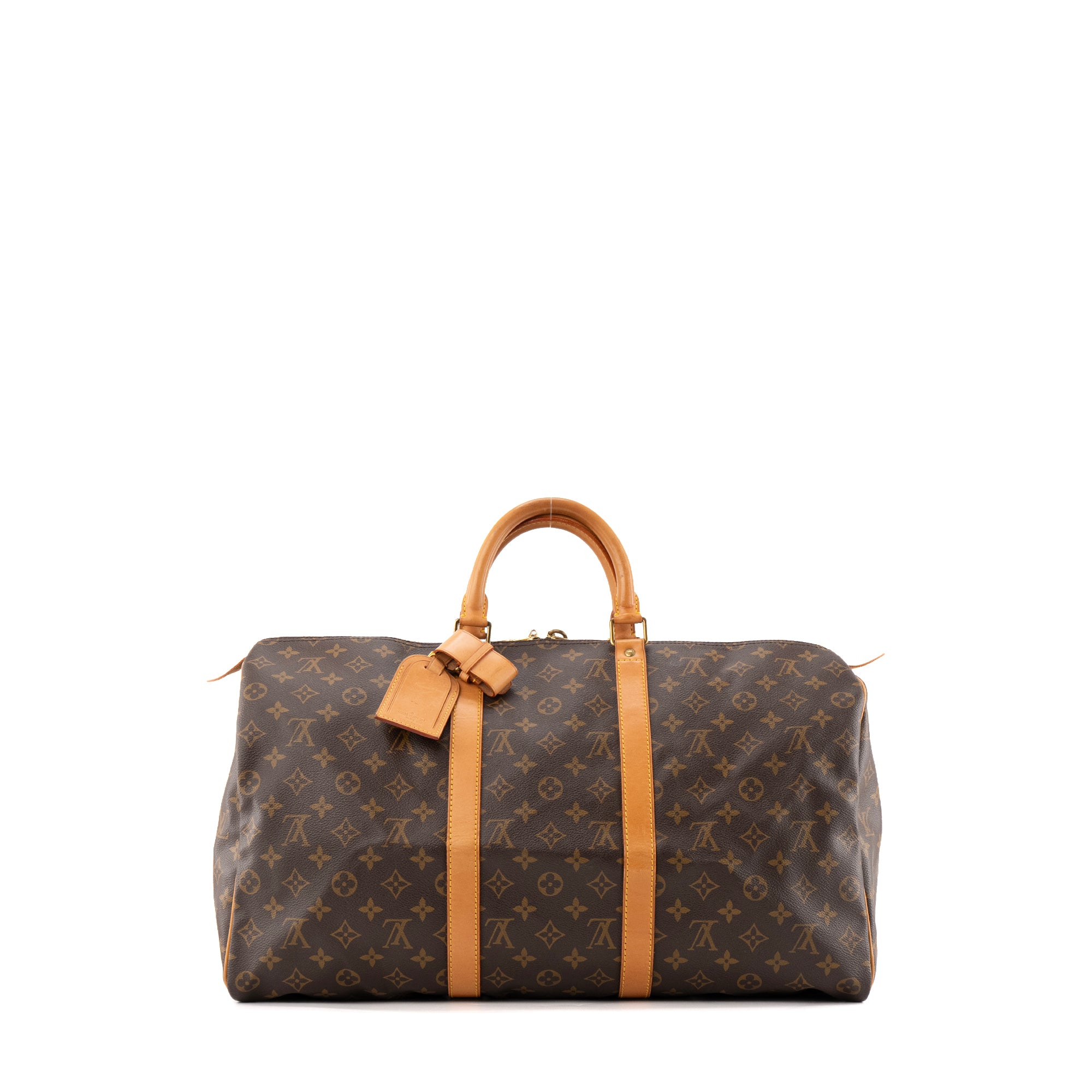 LOUIS VUITTON - Sac de voyage Keepall 50 Louis Vuitton en toile enduite monogrammée vintage