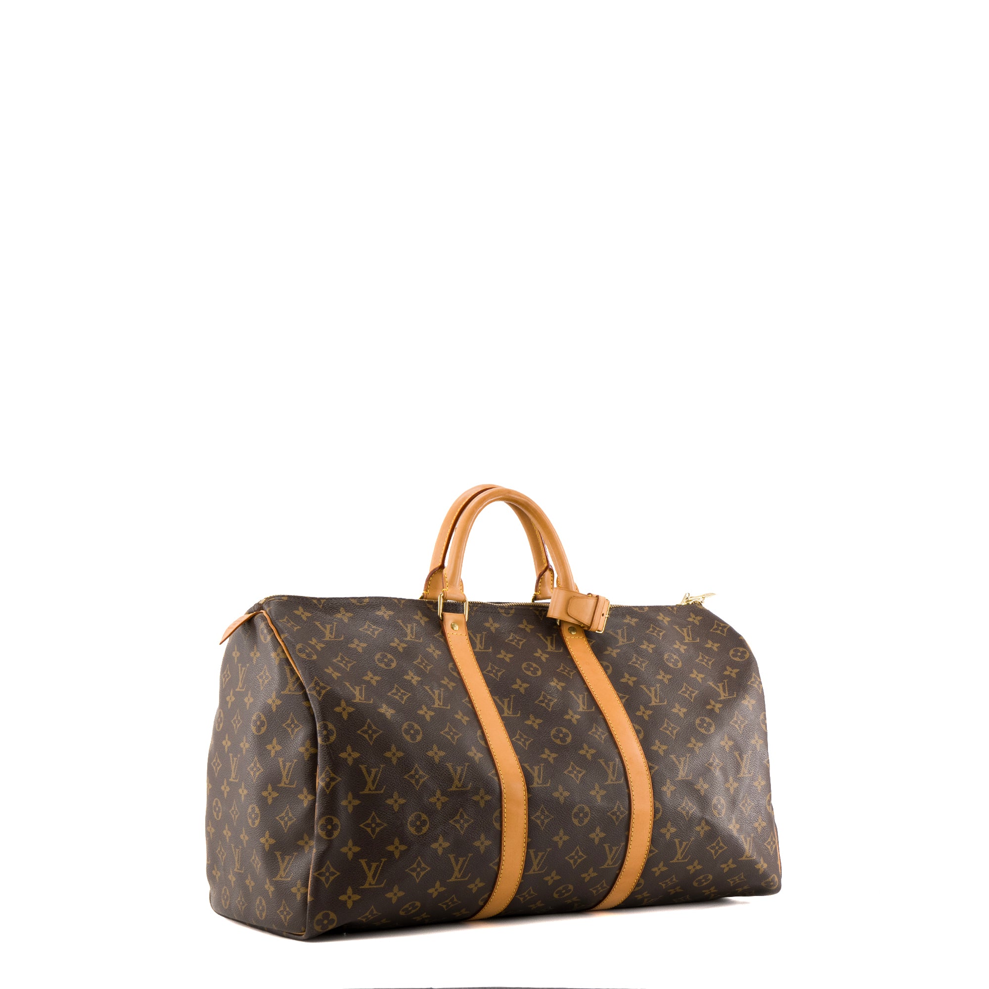 LOUIS VUITTON - Sac de voyage Keepall 50 Louis Vuitton en toile enduite monogrammée vintage