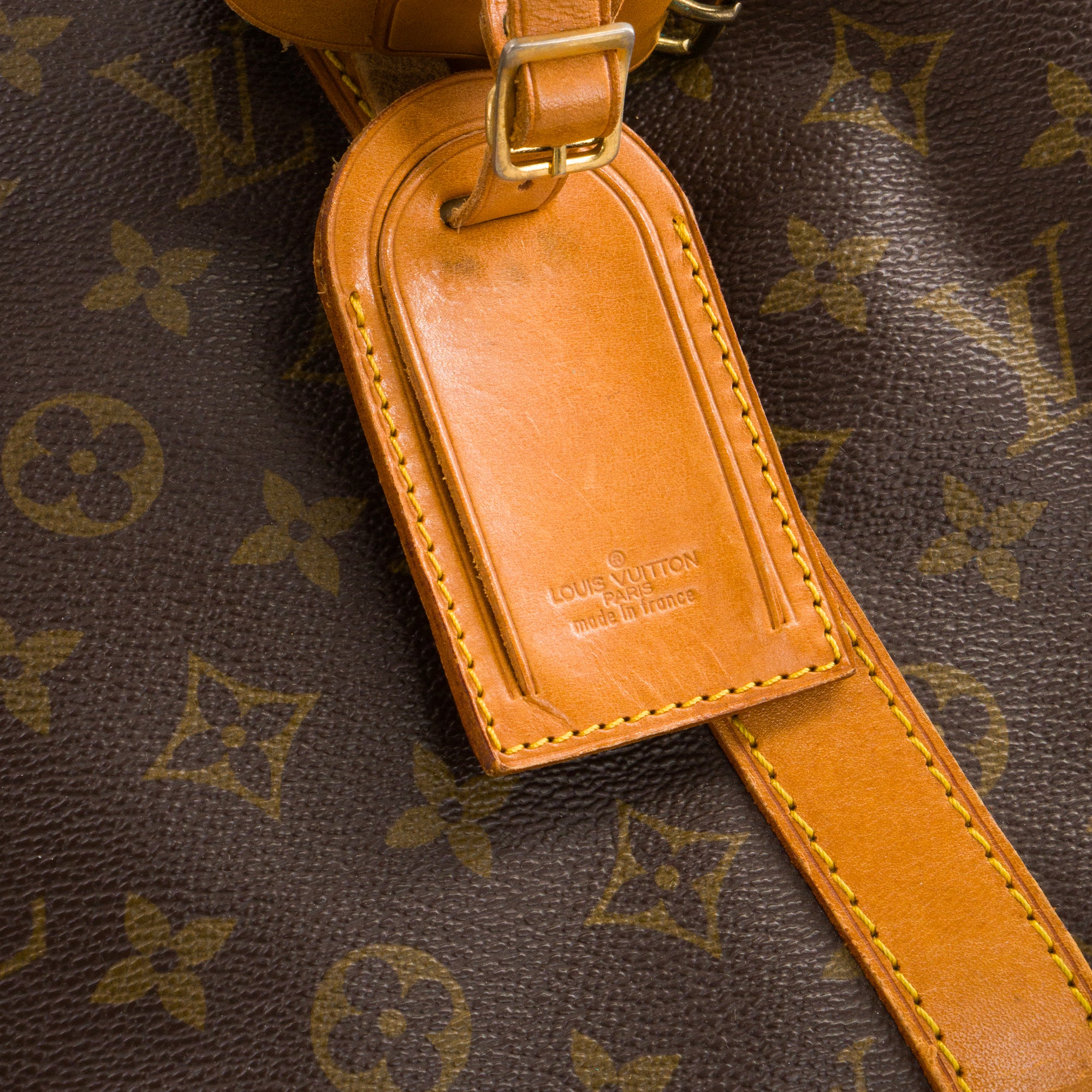 LOUIS VUITTON - Sac de voyage Keepall 50 Louis Vuitton en toile enduite monogrammée vintage