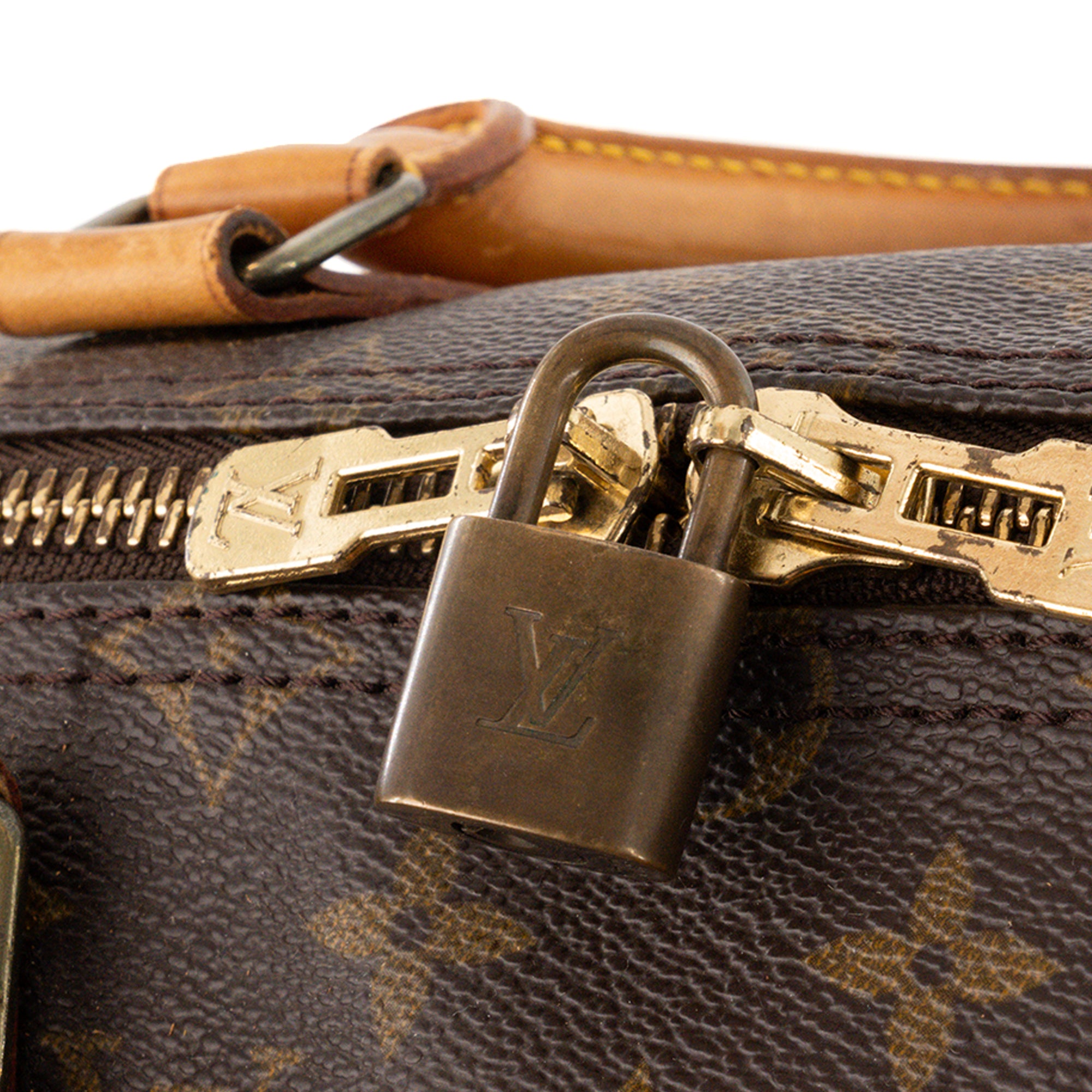 LOUIS VUITTON - Sac de voyage Keepall 50 Louis Vuitton en toile enduite monogrammée vintage
