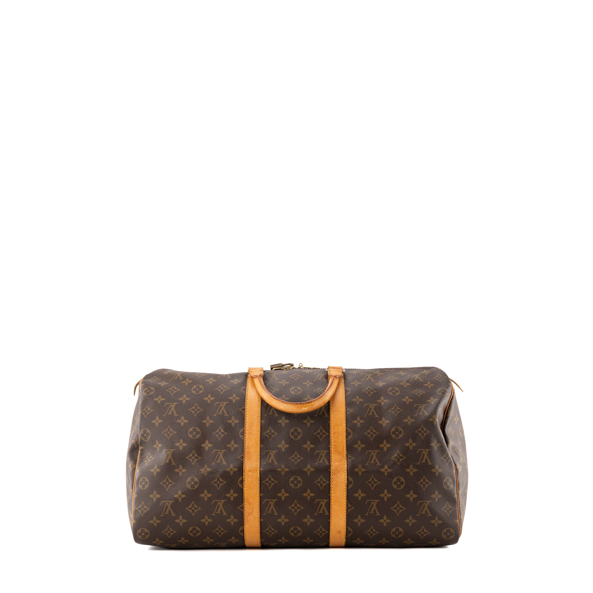 LOUIS VUITTON - Sac de voyage Keepall 50 Louis Vuitton en toile enduite monogrammée vintage