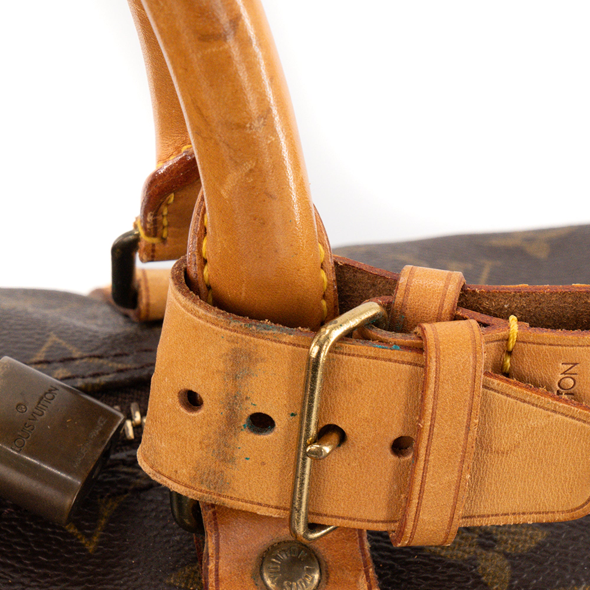 LOUIS VUITTON - Sac de voyage Keepall 50 Louis Vuitton en toile enduite monogrammée vintage
