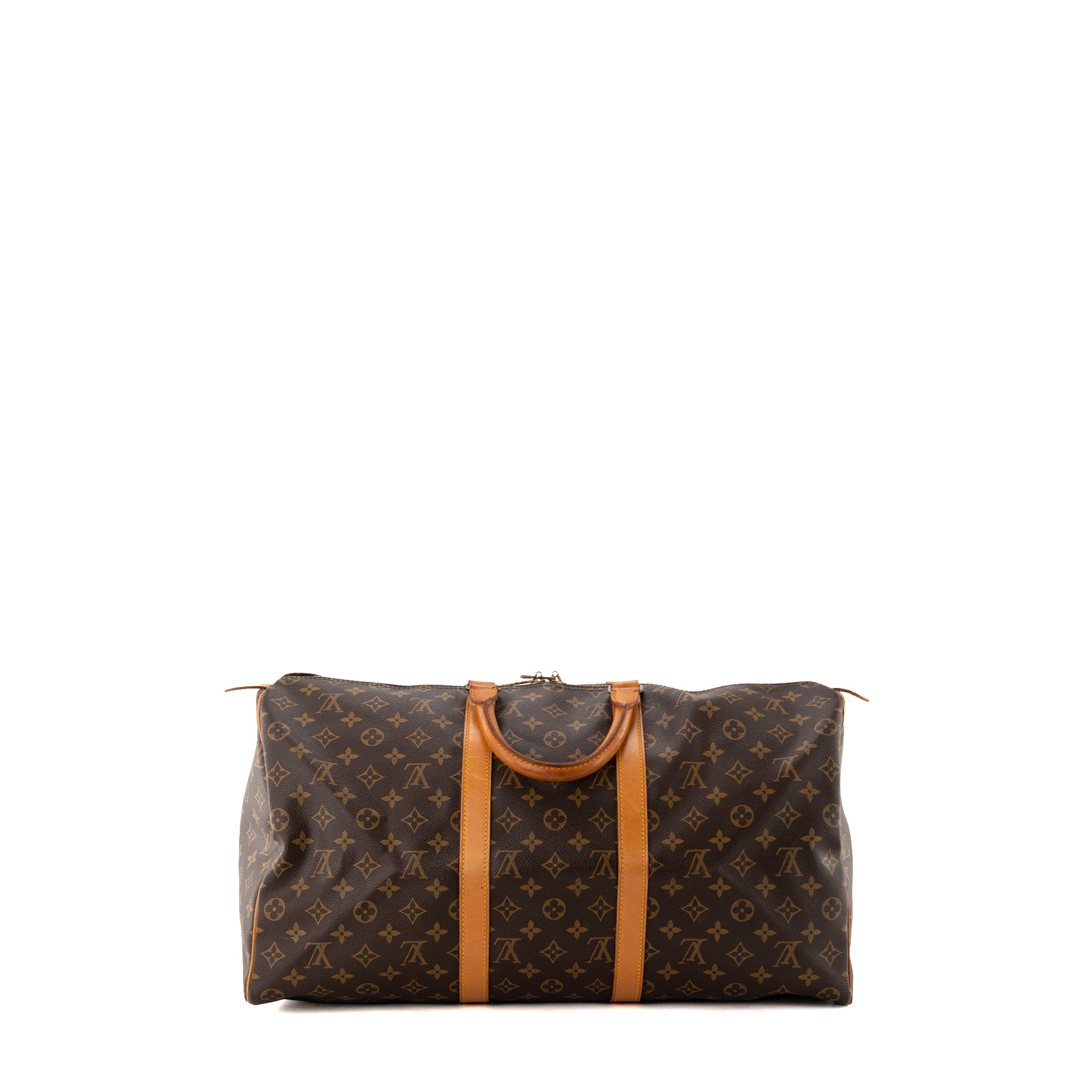 LOUIS VUITTON - Sac de voyage Keepall 50 Louis Vuitton en toile enduite monogrammée vintage