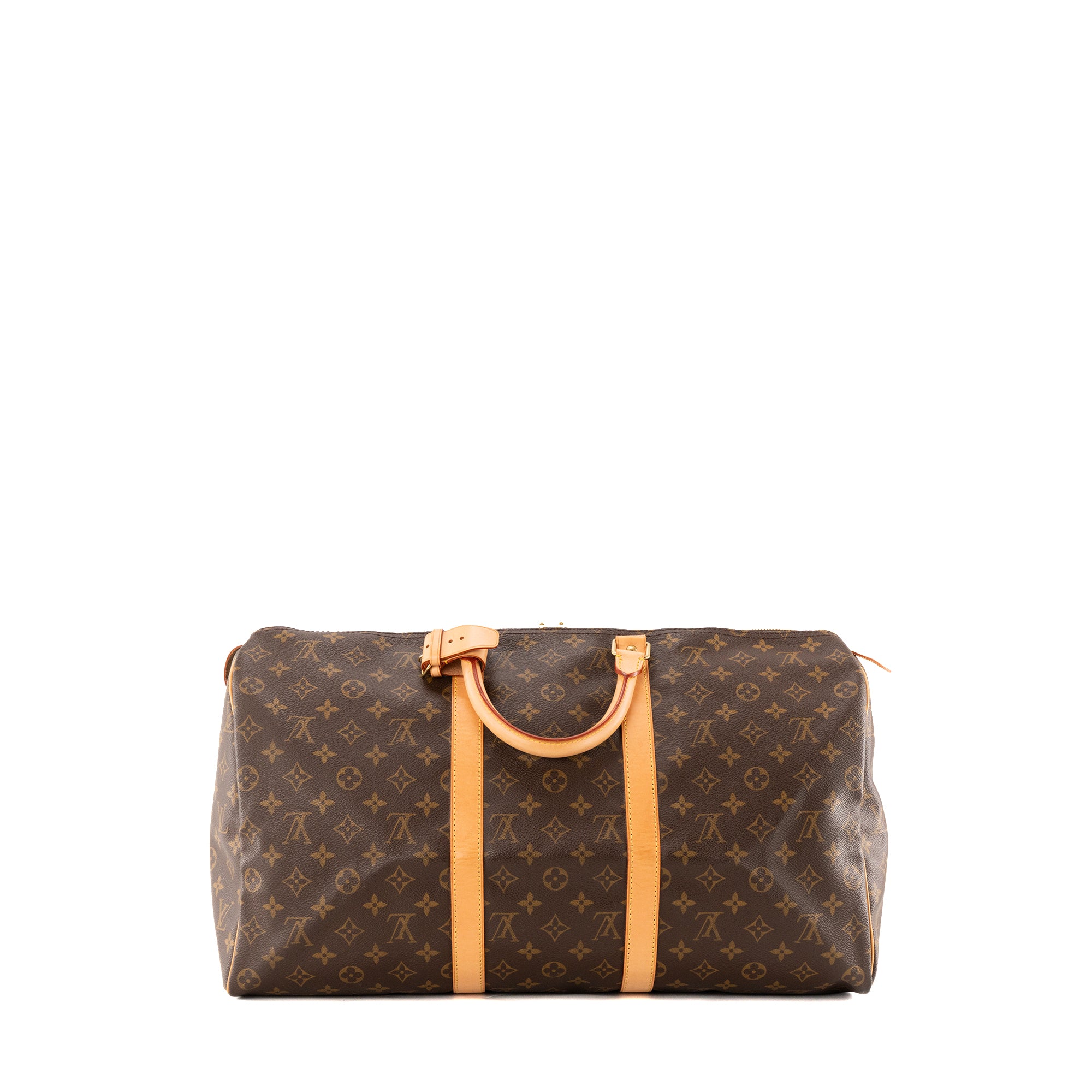 LOUIS VUITTON - Sac de voyage Keepall 50 Louis Vuitton en toile enduite monogrammée vintage