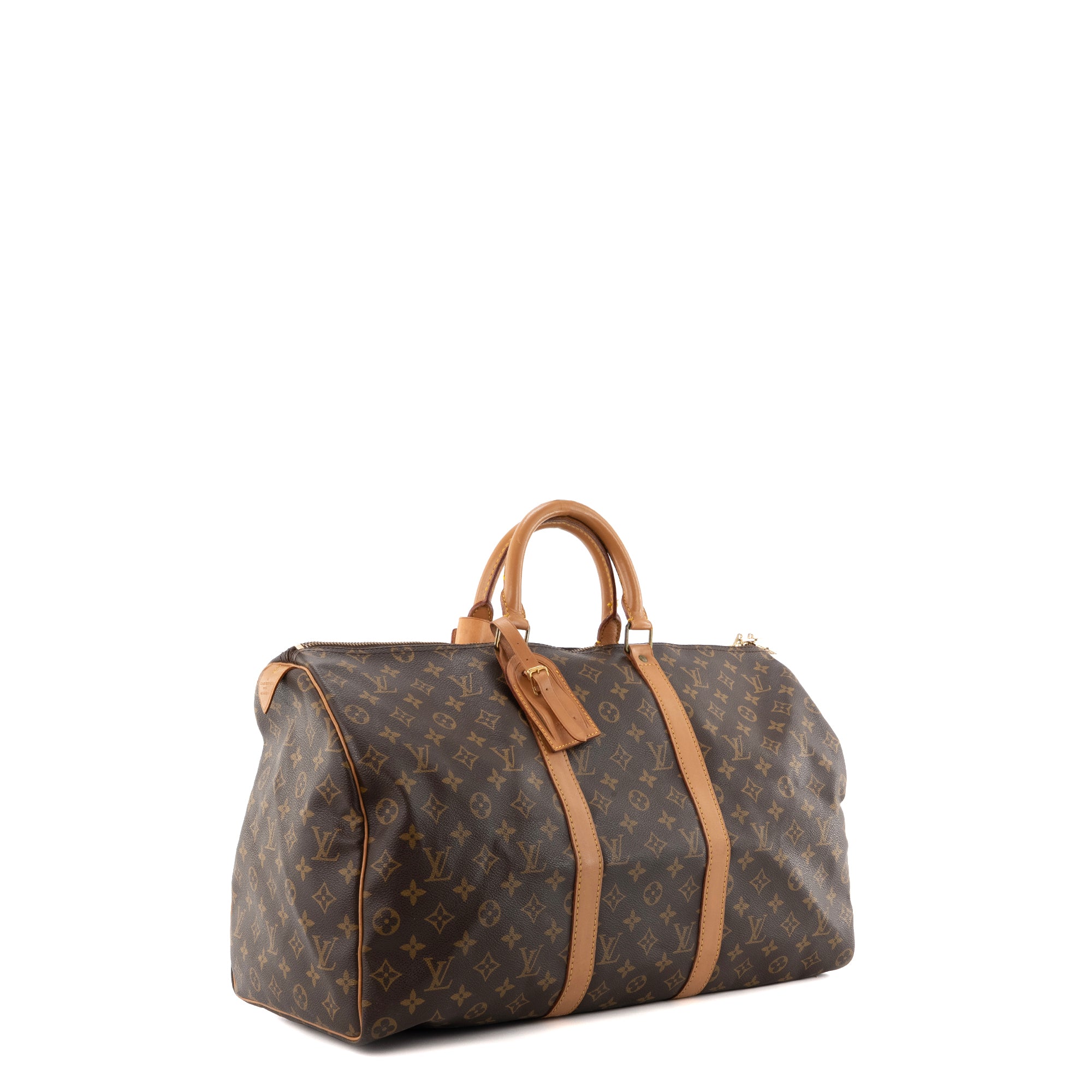 LOUIS VUITTON - Sac de voyage Keepall 50 Louis Vuitton en toile enduite monogrammée vintage