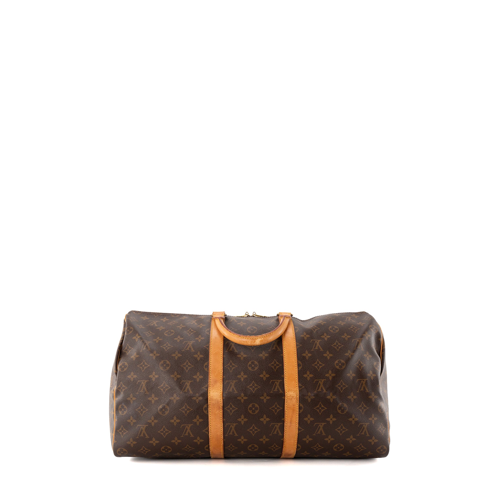 LOUIS VUITTON - Sac de voyage Keepall 50 Louis Vuitton en toile enduite monogrammée vintage