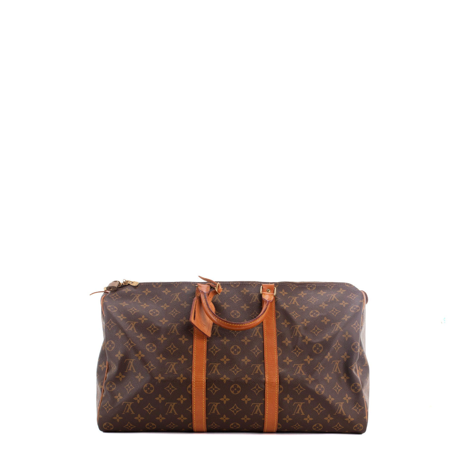 LOUIS VUITTON - Sac de voyage Keepall 50 Louis Vuitton en toile monogrammée vintage