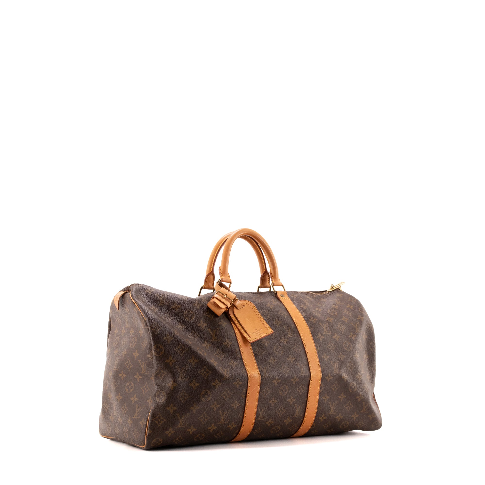 LOUIS VUITTON - Sac de voyage Keepall 50 Louis Vuitton en toile monogrammée vintage