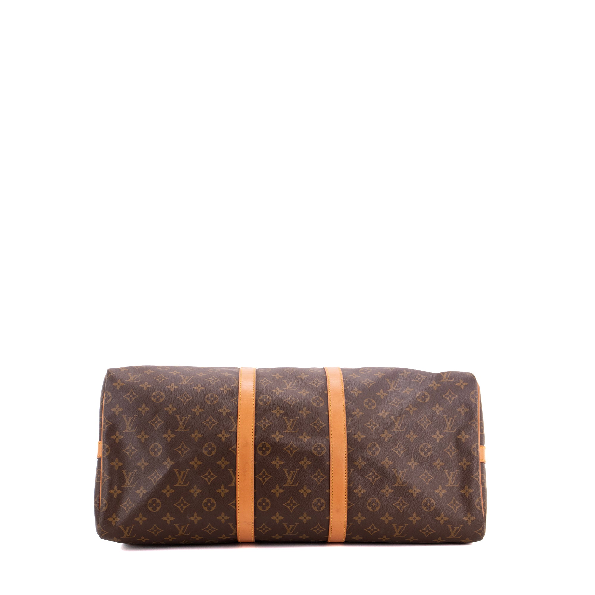 LOUIS VUITTON - Sac de voyage Keepall 55 bandoulière Louis Vuitton en toile enduite monogrammée vintage