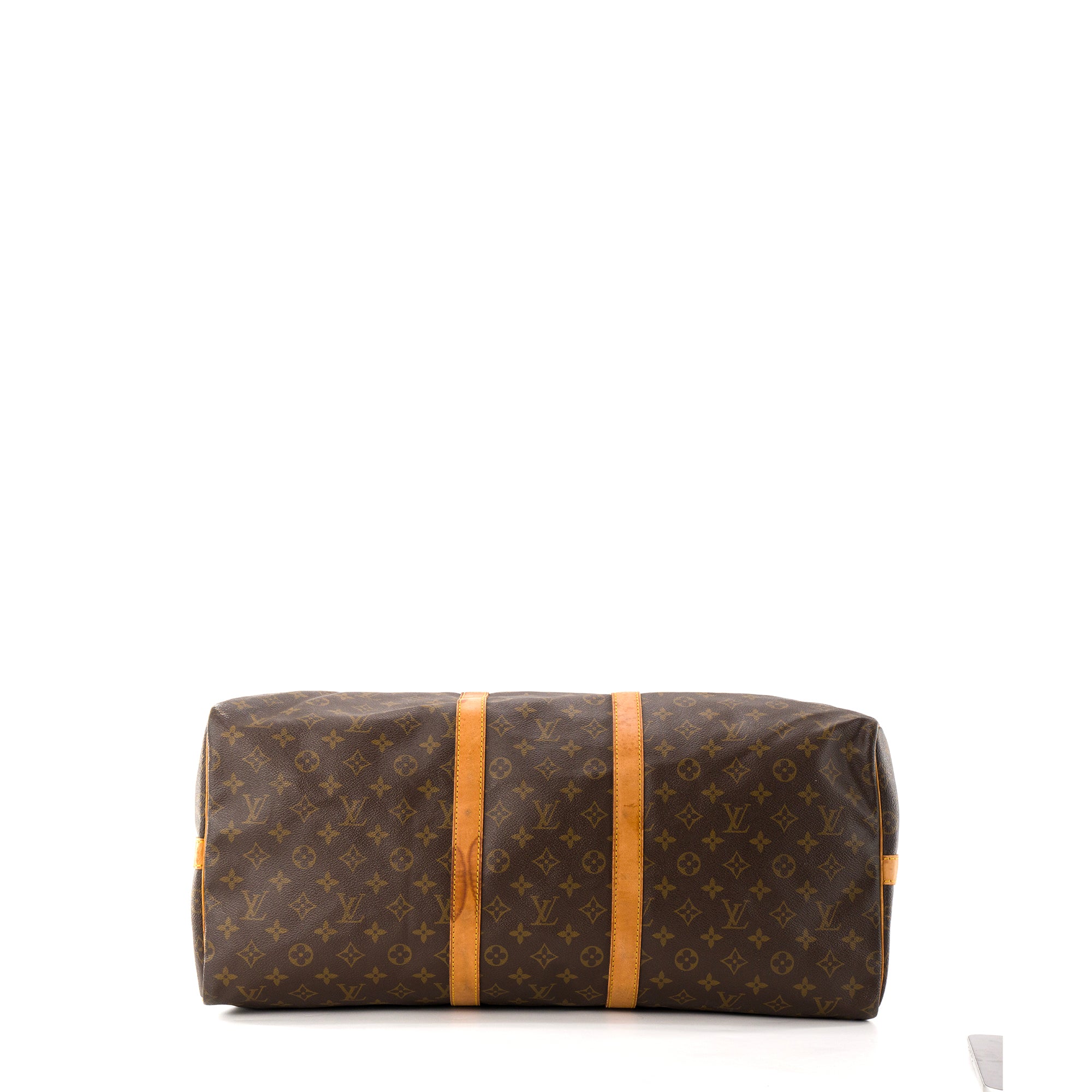 LOUIS VUITTON - Sac de voyage Keepall 55 bandoulière Louis Vuitton en toile enduite monogrammée vintage