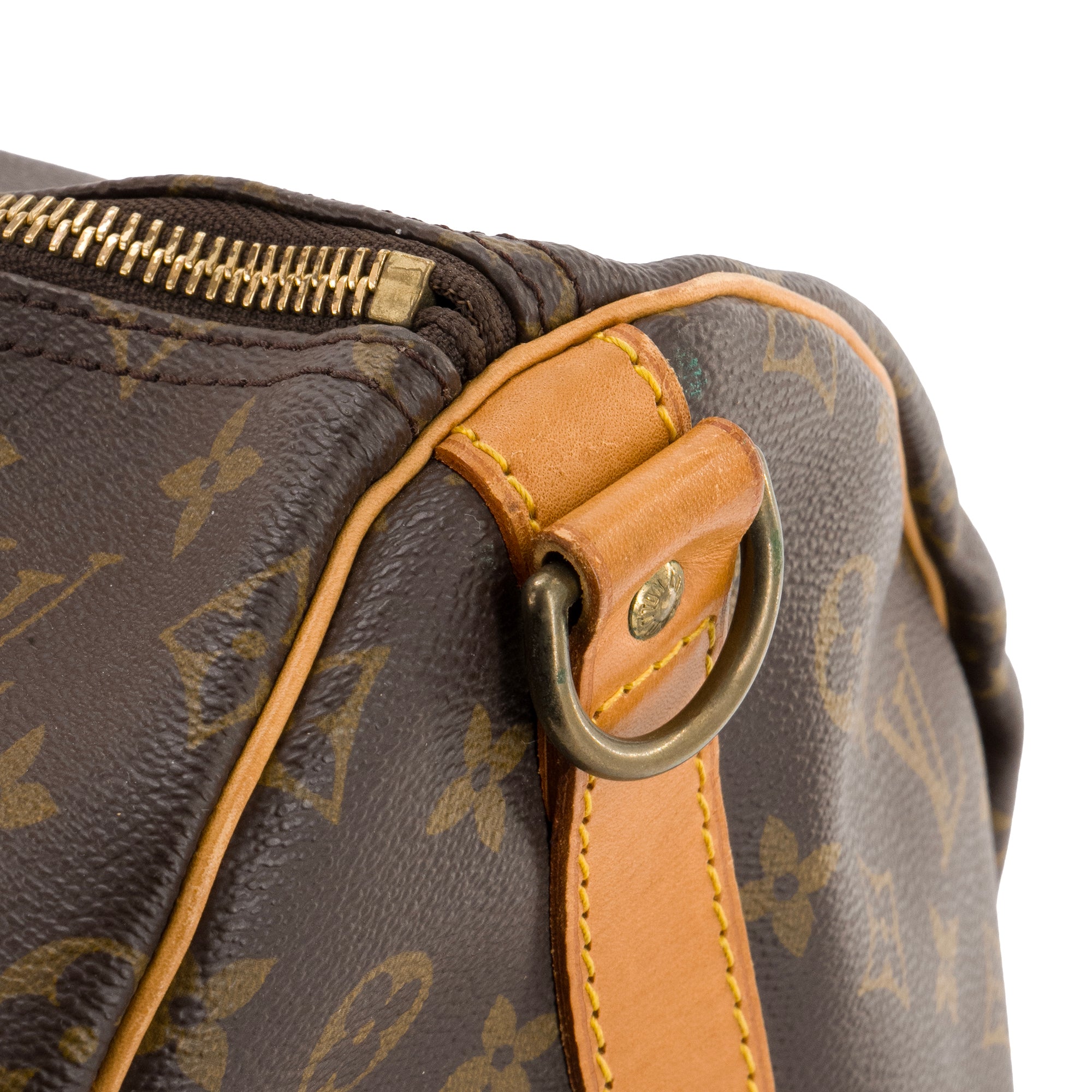 LOUIS VUITTON - Sac de voyage Keepall 55 bandoulière Louis Vuitton en toile enduite monogrammée vintage