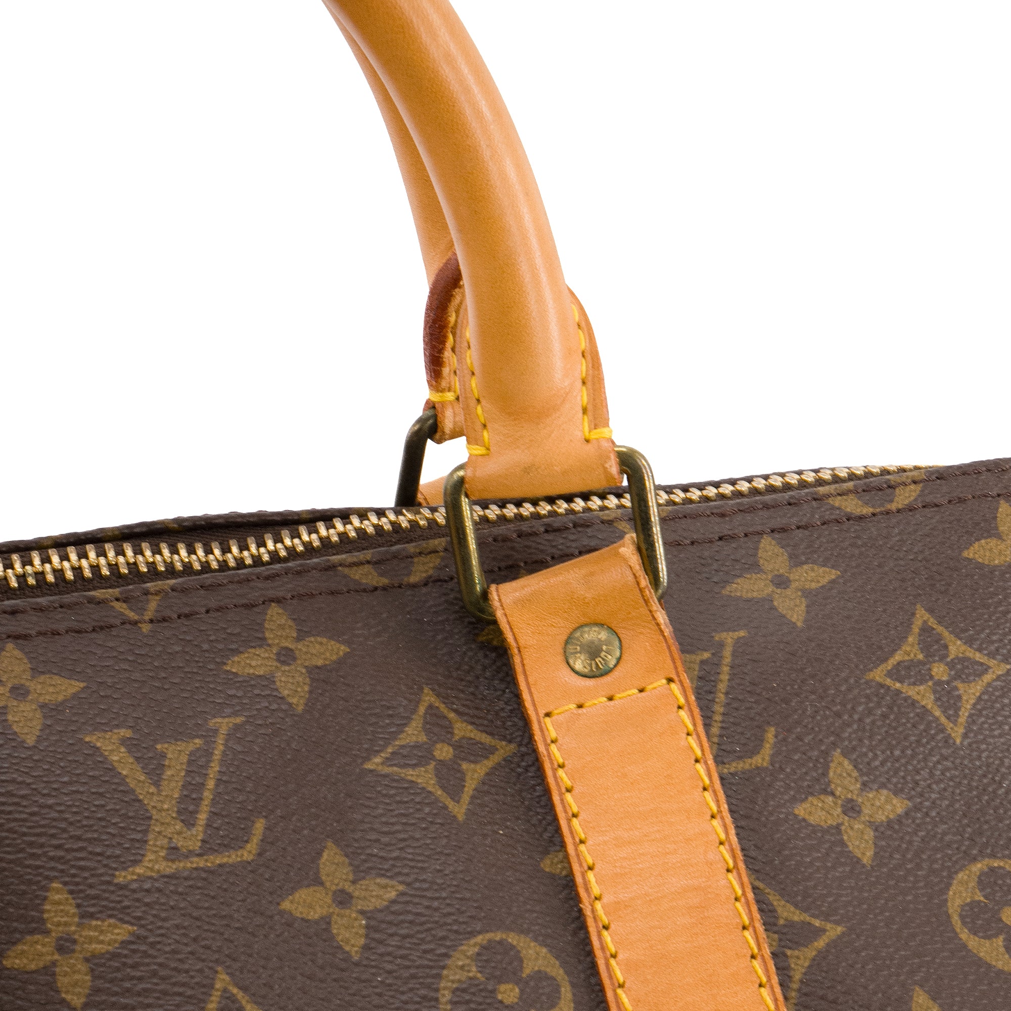 LOUIS VUITTON - Sac de voyage Keepall 55 bandoulière Louis Vuitton en toile enduite monogrammée vintage