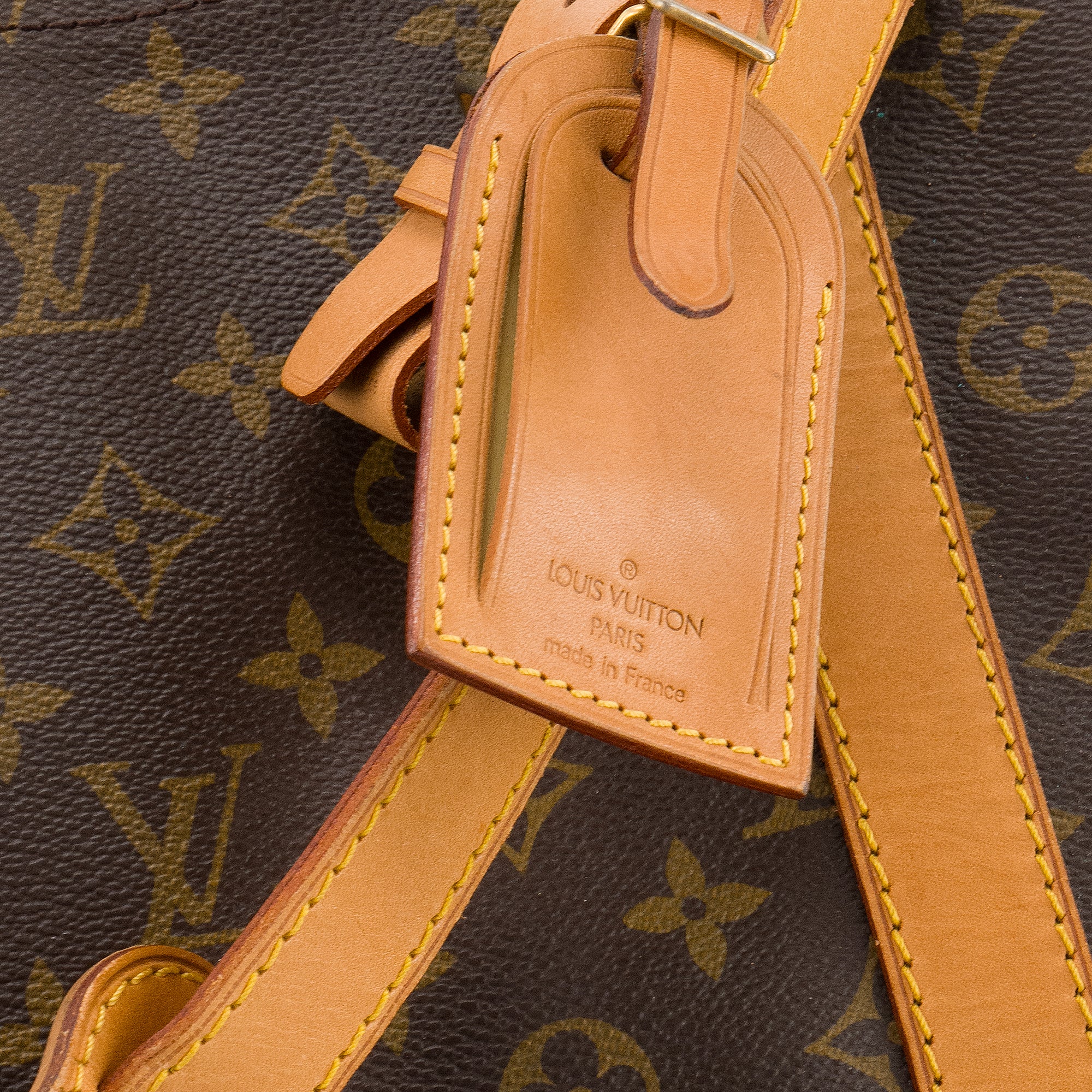 LOUIS VUITTON - Sac de voyage Keepall 55 bandoulière Louis Vuitton en toile enduite monogrammée vintage