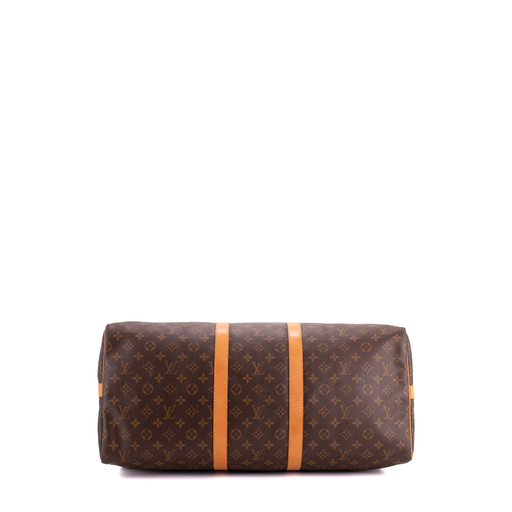 LOUIS VUITTON - Sac de voyage Keepall 55 bandoulière Louis Vuitton en toile enduite monogrammée vintage