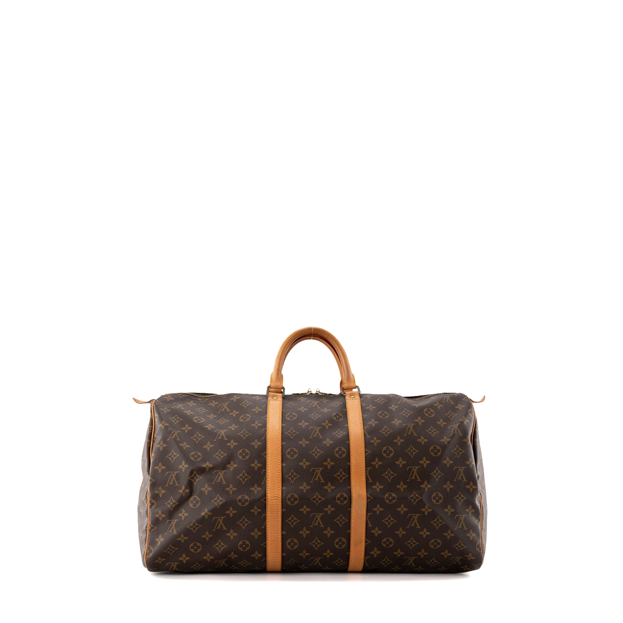 LOUIS VUITTON - Sac de voyage Keepall 55 Louis Vuitton en toile enduite monogrammée vintage