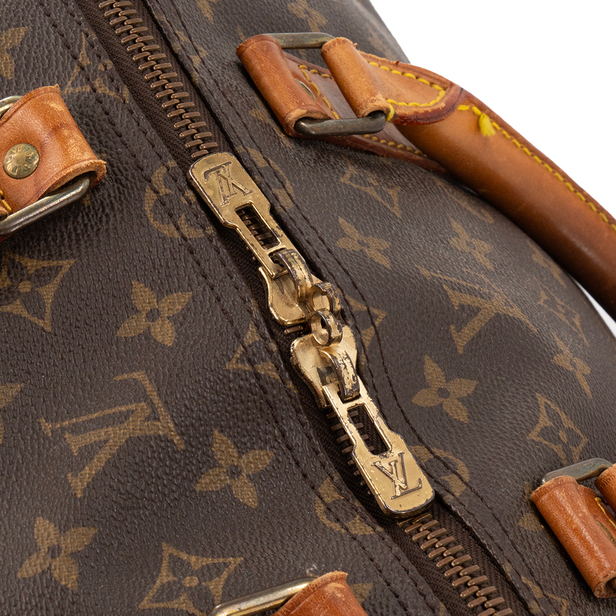 LOUIS VUITTON - Sac de voyage Keepall 55 Louis Vuitton en toile enduite monogrammée vintage
