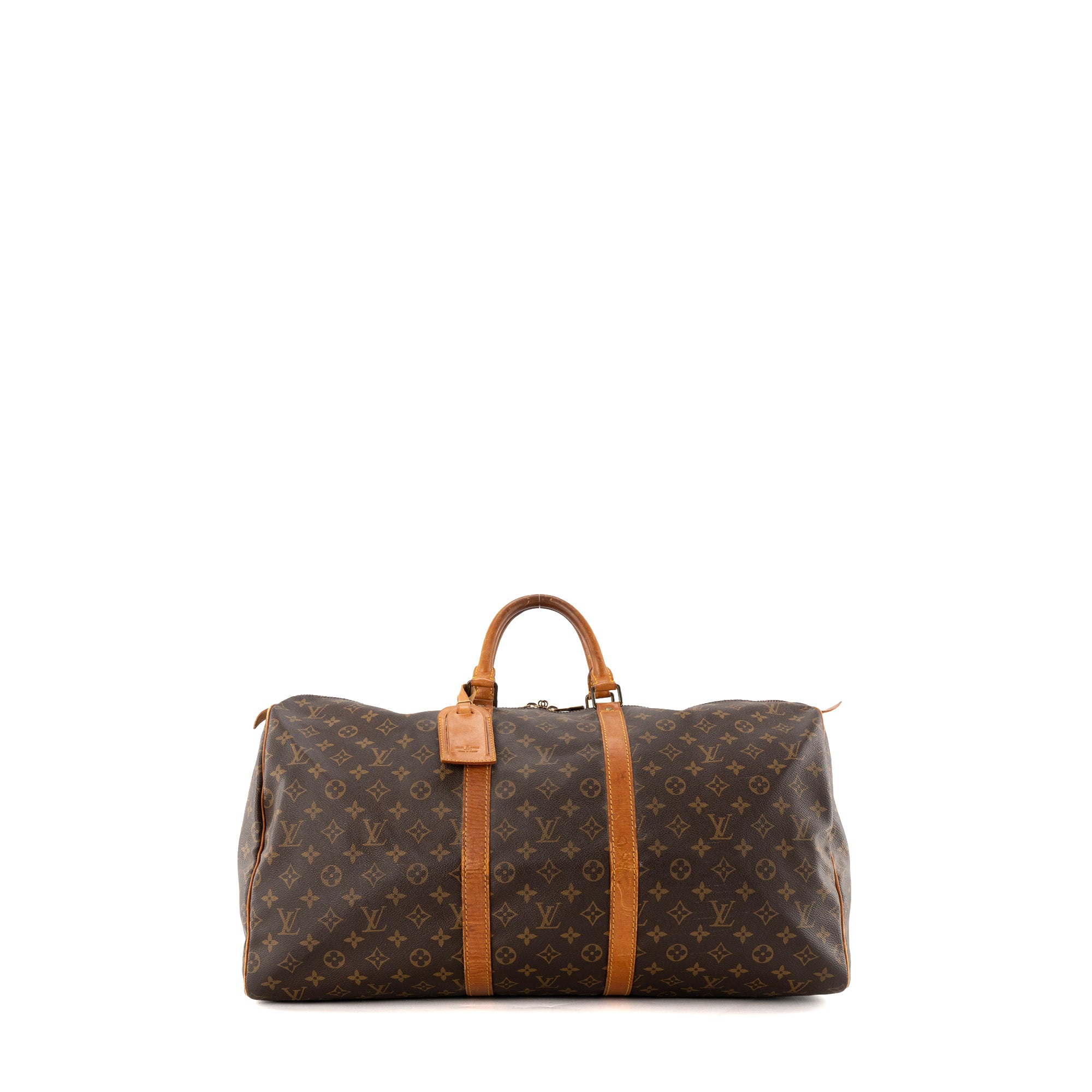 LOUIS VUITTON - Sac de voyage Keepall 55 Louis Vuitton en toile enduite monogrammée vintage