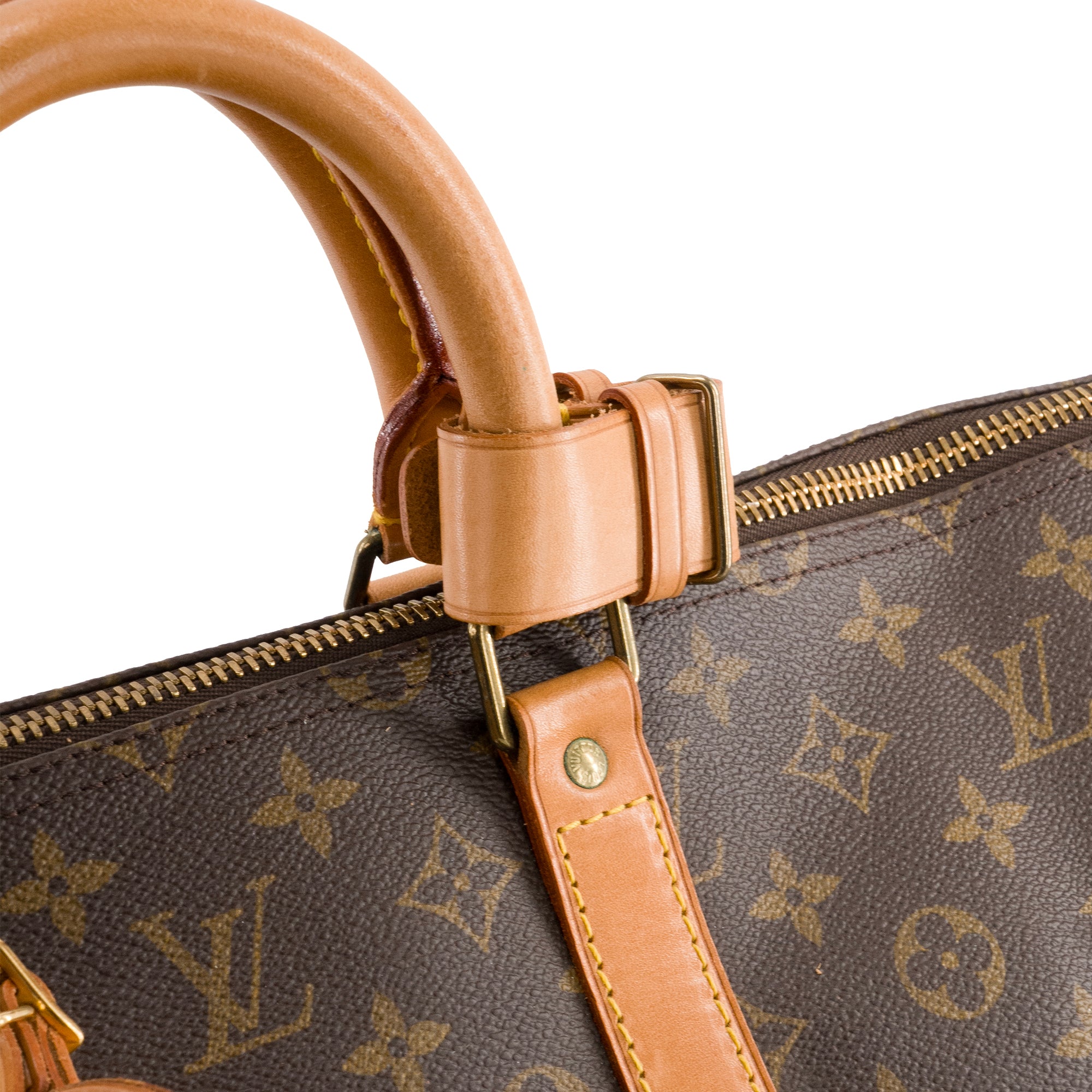 LOUIS VUITTON - Sac de voyage Keepall 55 Louis Vuitton en toile enduite monogrammée vintage