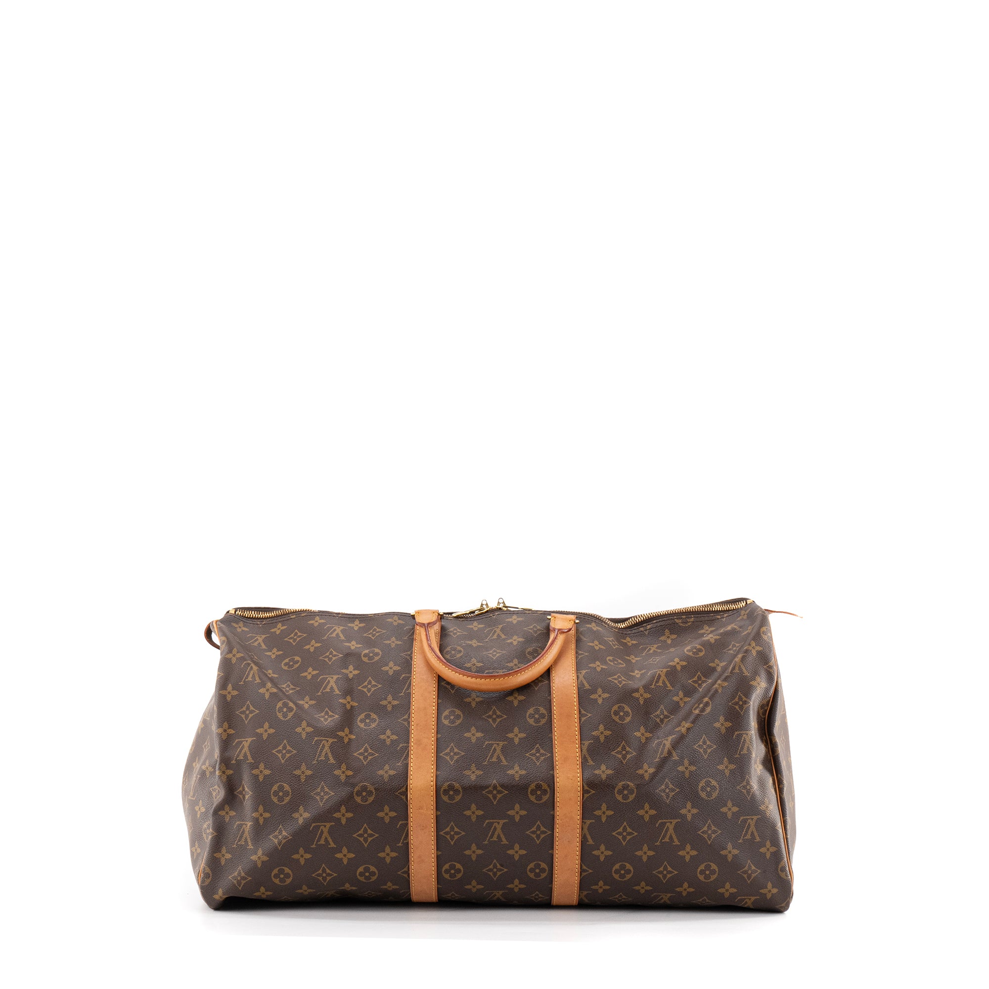 LOUIS VUITTON - Sac de voyage Keepall 55 Louis Vuitton en toile enduite monogrammée vintage