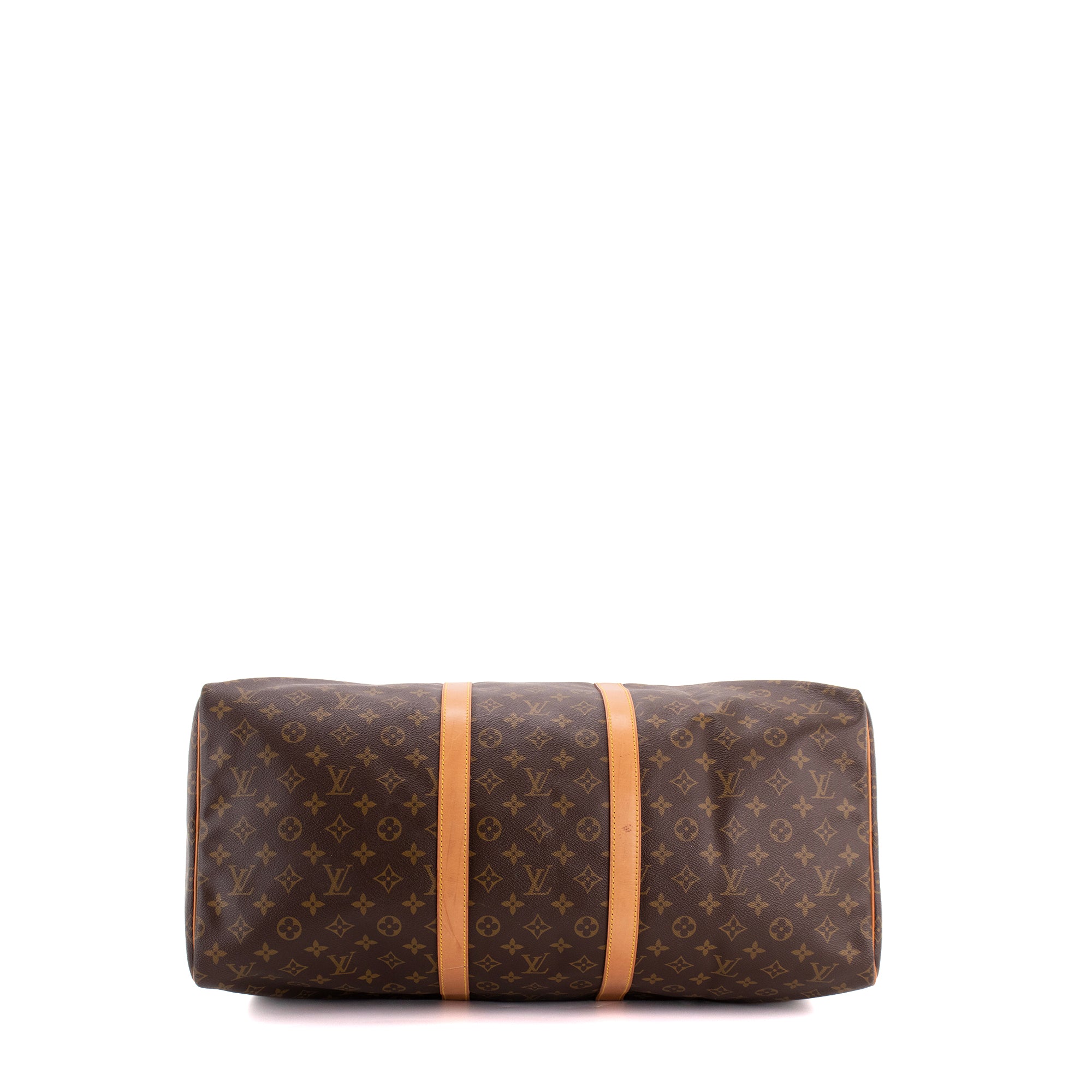 LOUIS VUITTON - Sac de voyage Keepall 55 Louis Vuitton en toile enduite monogrammée vintage