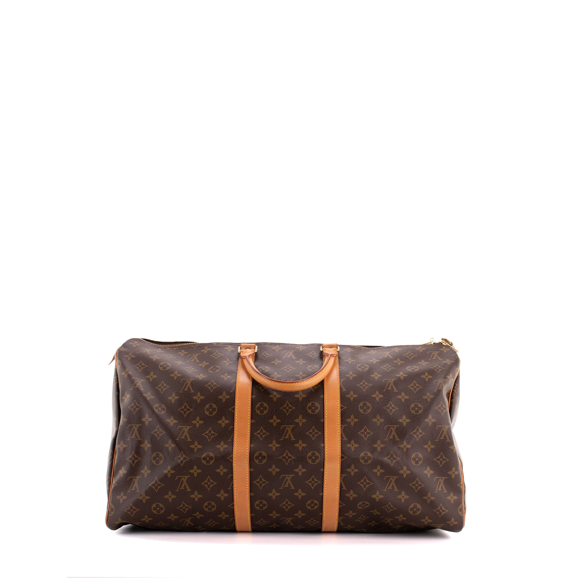 LOUIS VUITTON - Sac de voyage Keepall 55 Louis Vuitton en toile enduite monogrammée vintage