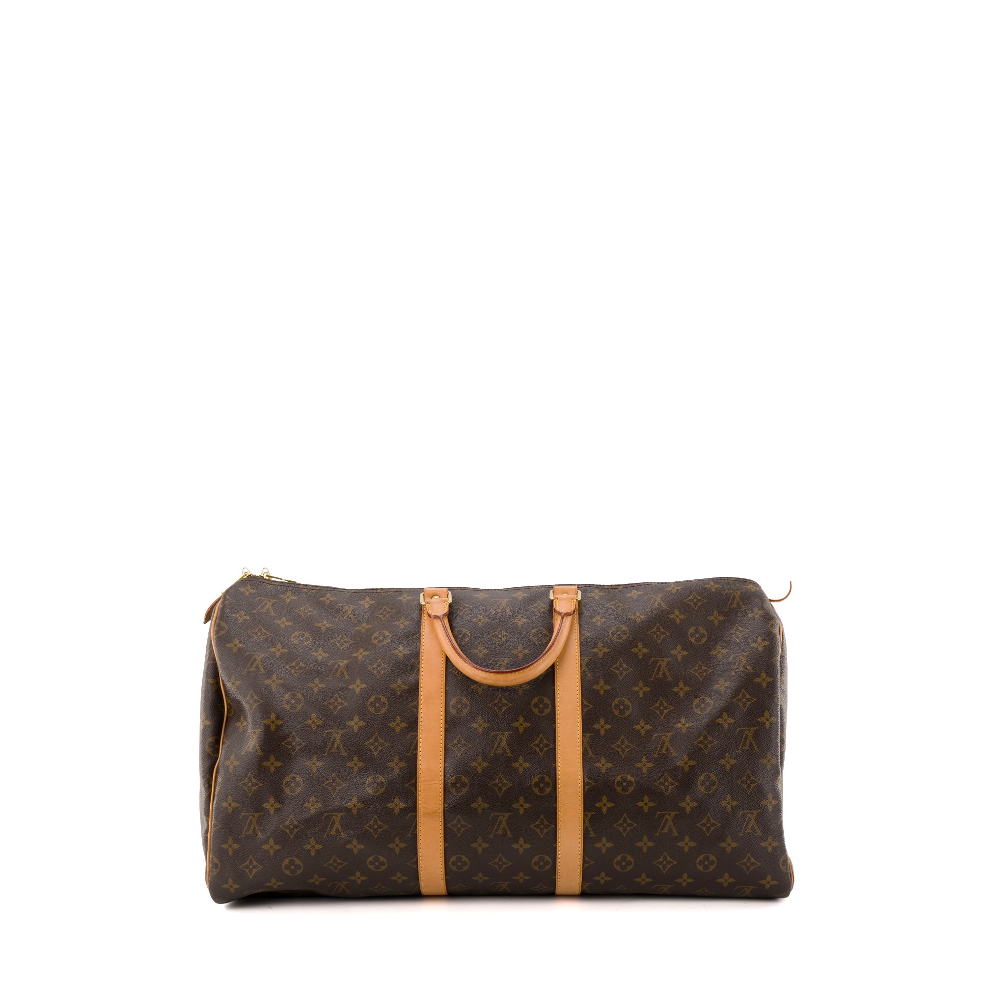 LOUIS VUITTON - Sac de voyage Keepall 55 Louis Vuitton en toile enduite monogrammée vintage