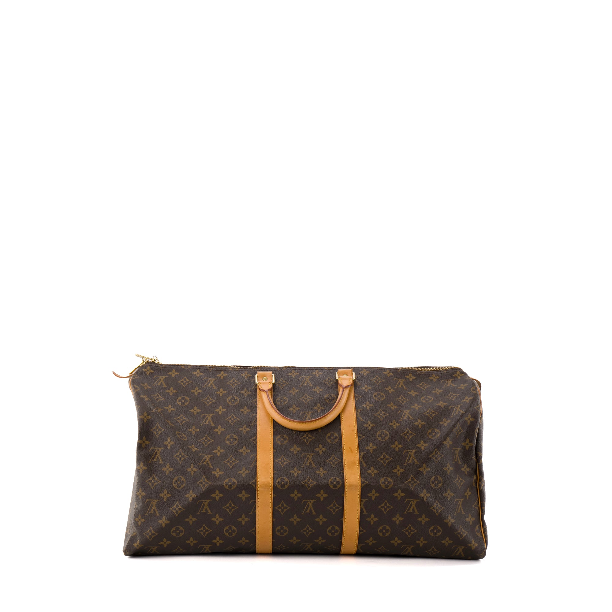 LOUIS VUITTON - Sac de voyage Keepall 55 Louis Vuitton en toile enduite monogrammée vintage