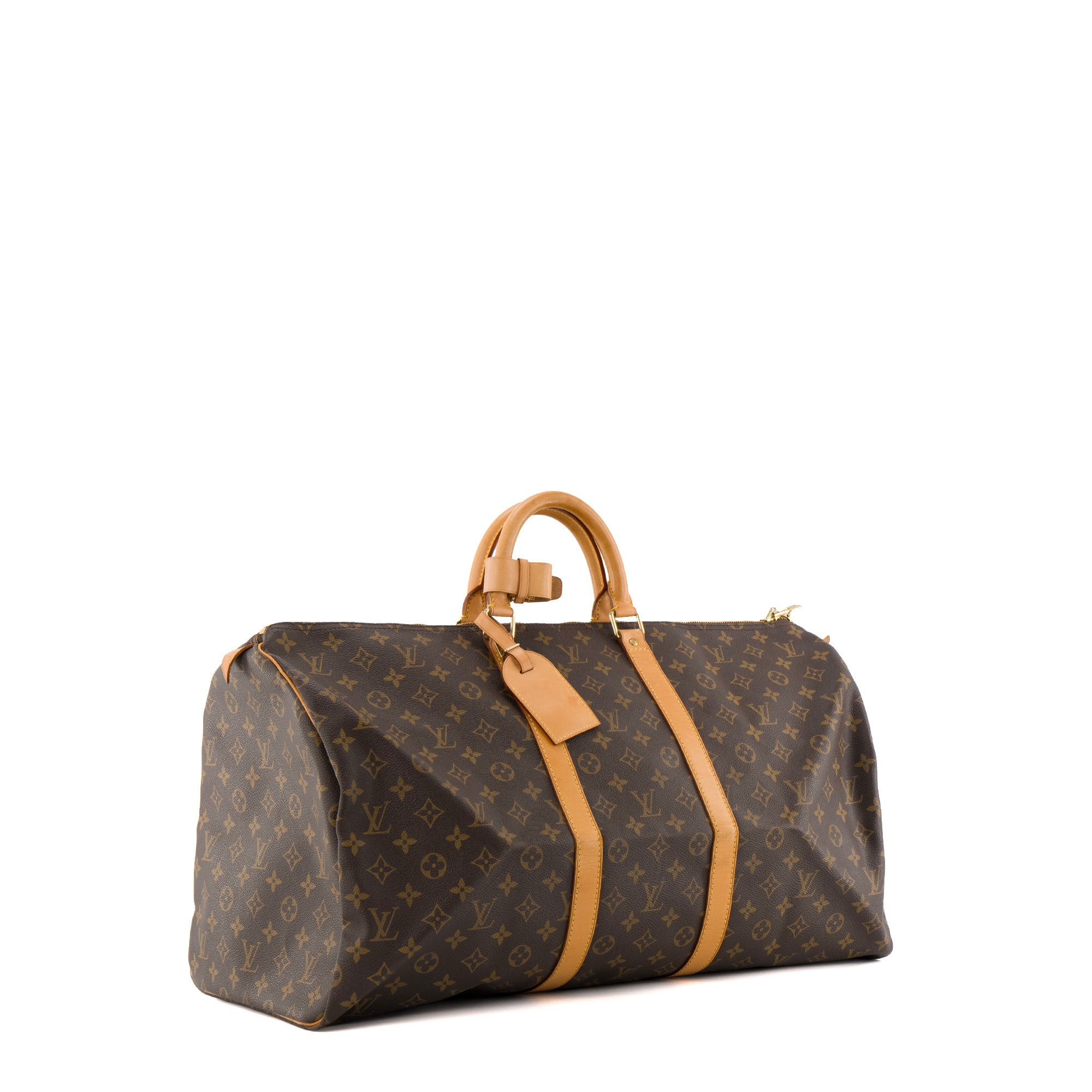 LOUIS VUITTON - Sac de voyage Keepall 55 Louis Vuitton en toile enduite monogrammée vintage