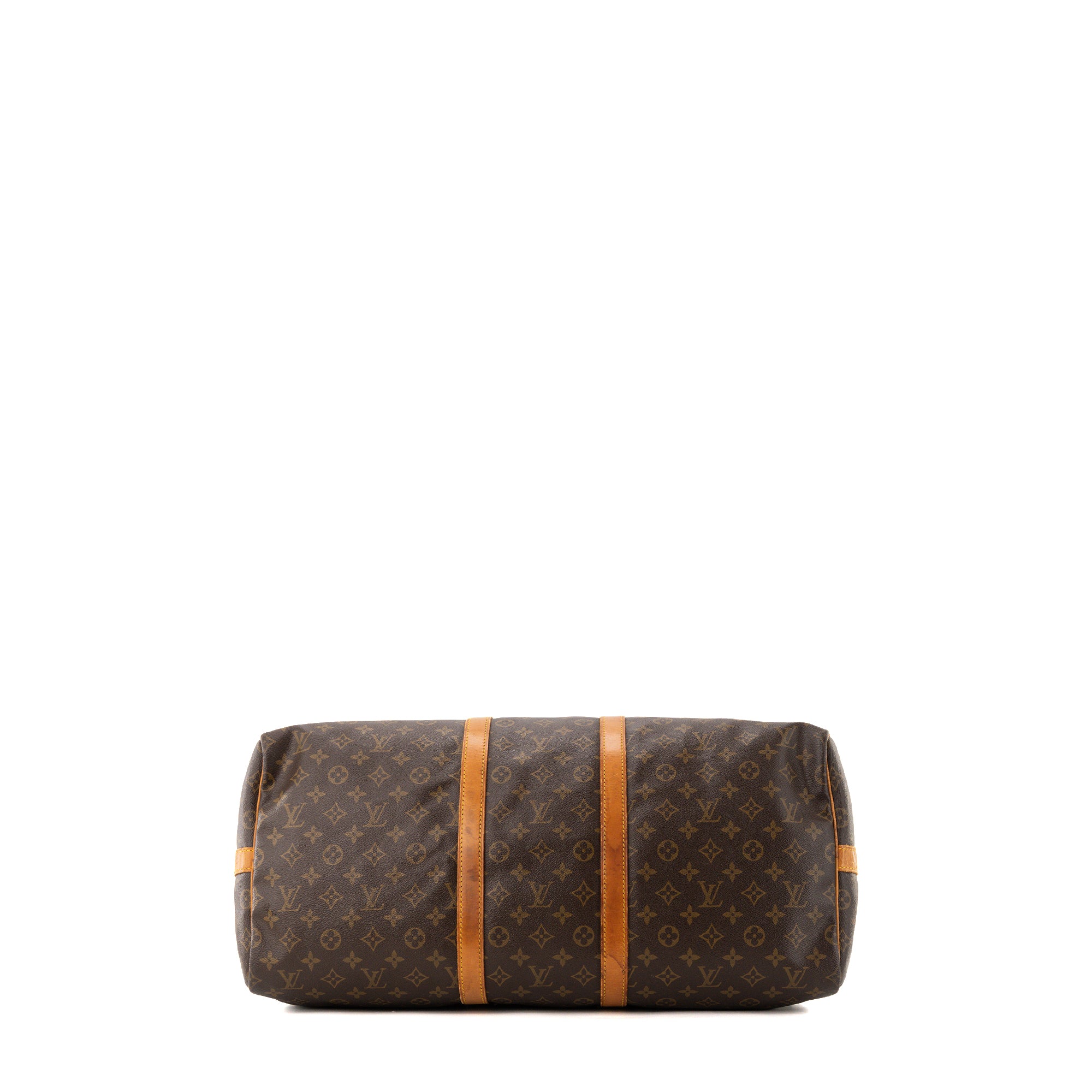 LOUIS VUITTON - Sac de voyage Keepall 55 Louis Vuitton en toile monogrammée marron vintage